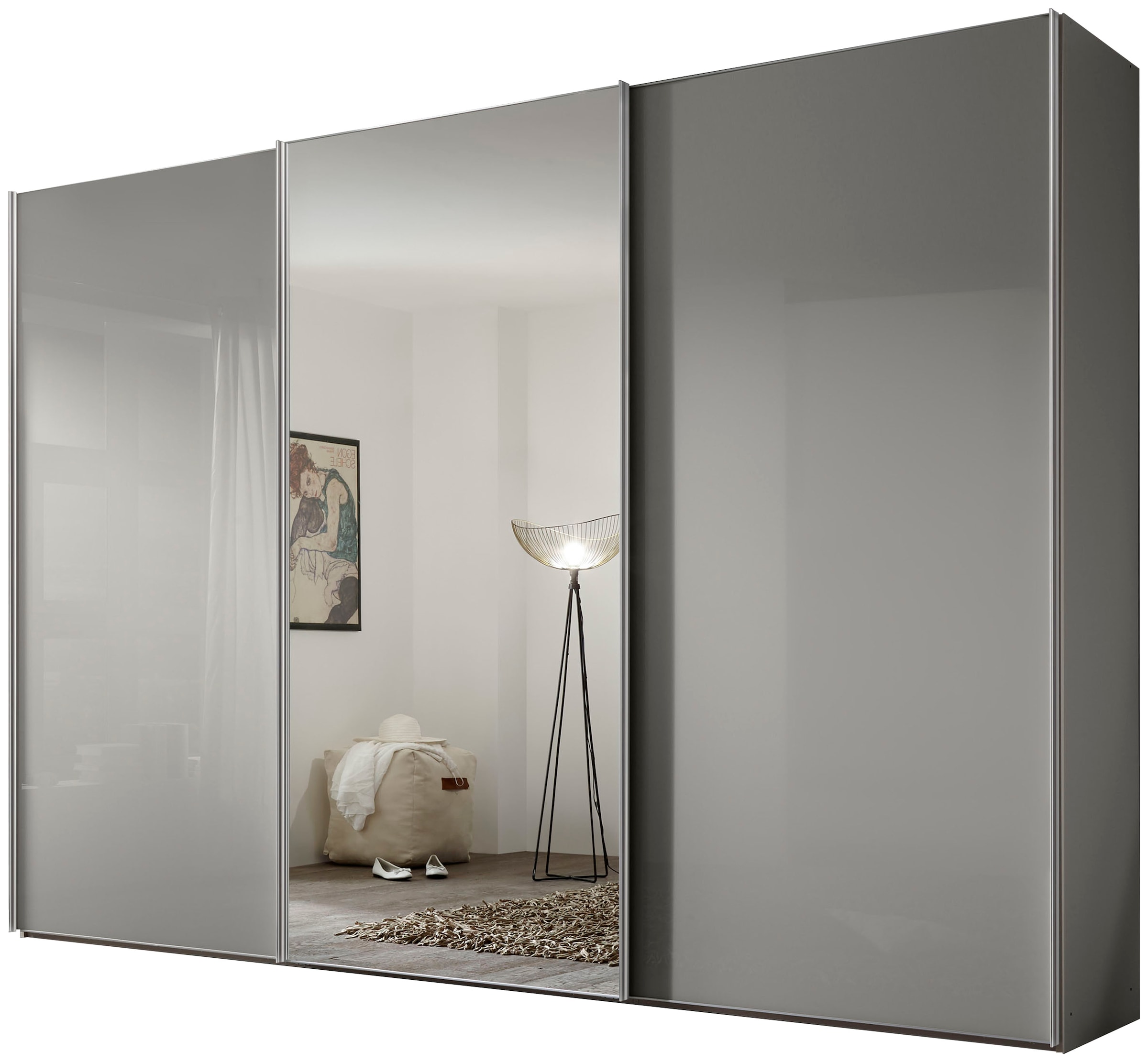 STAUD Schwebetürenschrank "Sonate Rom mit Spiegel, Made in Germany", Mit vi günstig online kaufen