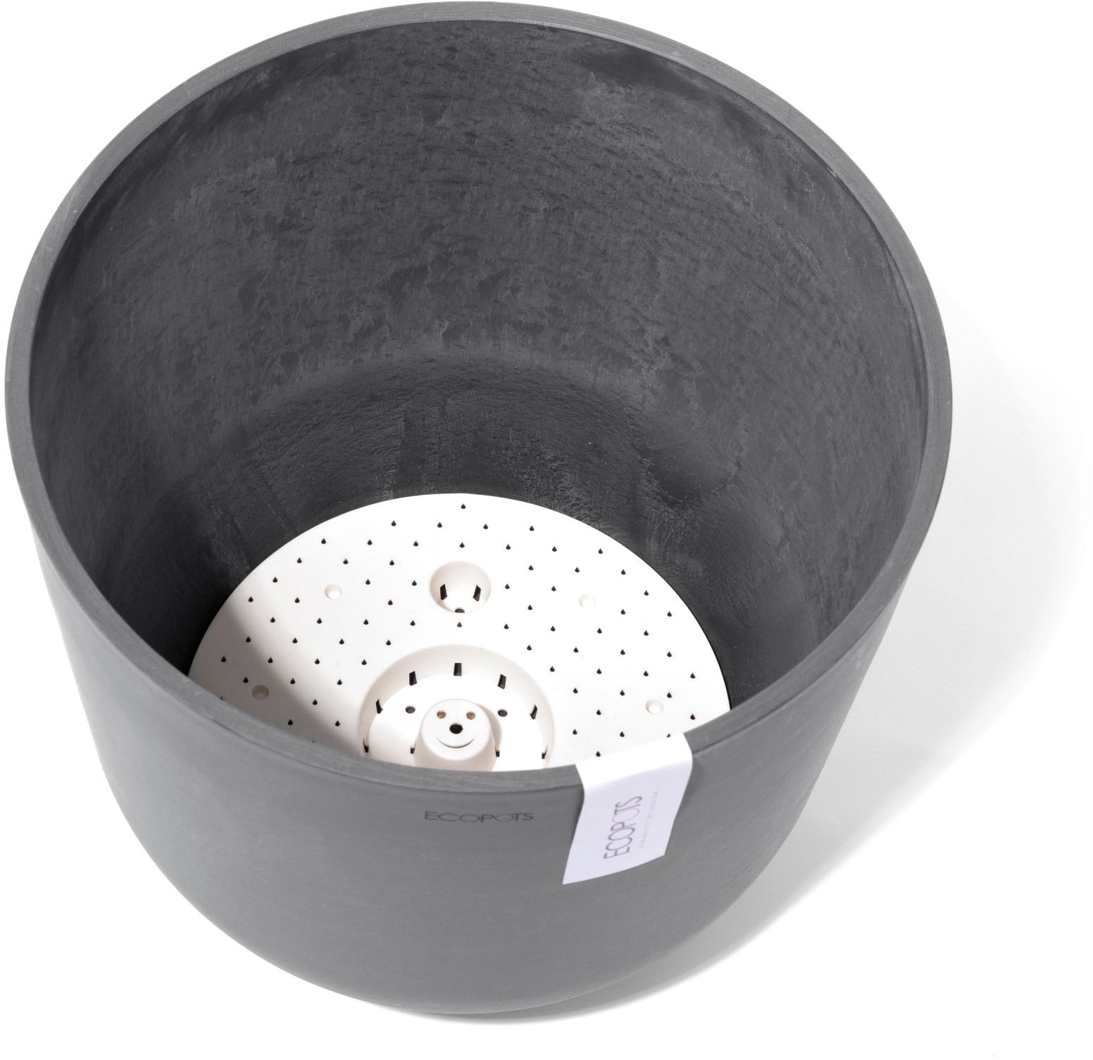 ECOPOTS Blumentopf »Oslo 35 + Wassersystem Grau« für innen und außen: frostsicher, bruchsicher und lichtbeständig