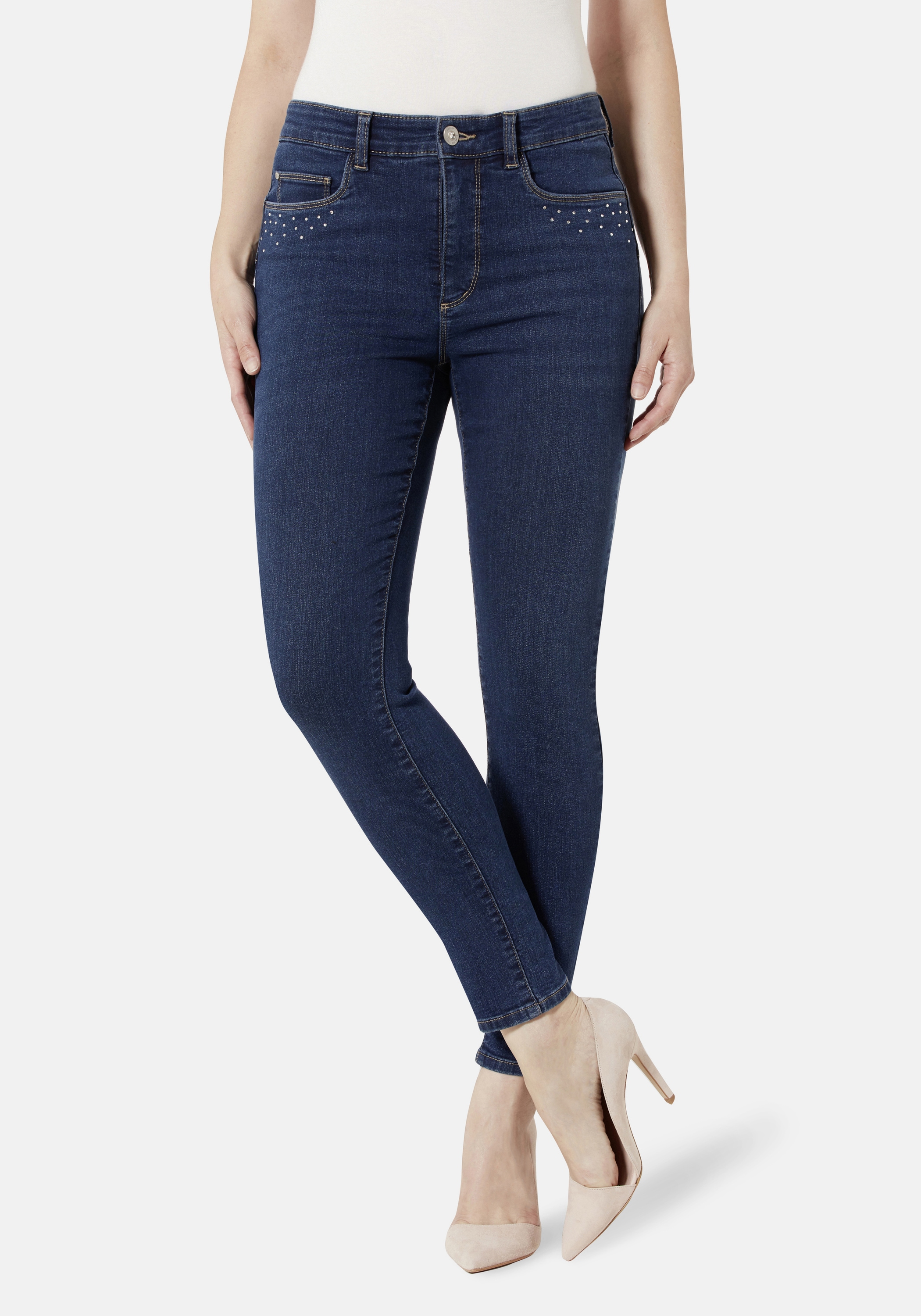 STOOKER WOMEN "Rio Denim Skinny Fit Jeans" Skinny Fit Casual Clean Wash Den günstig online kaufen