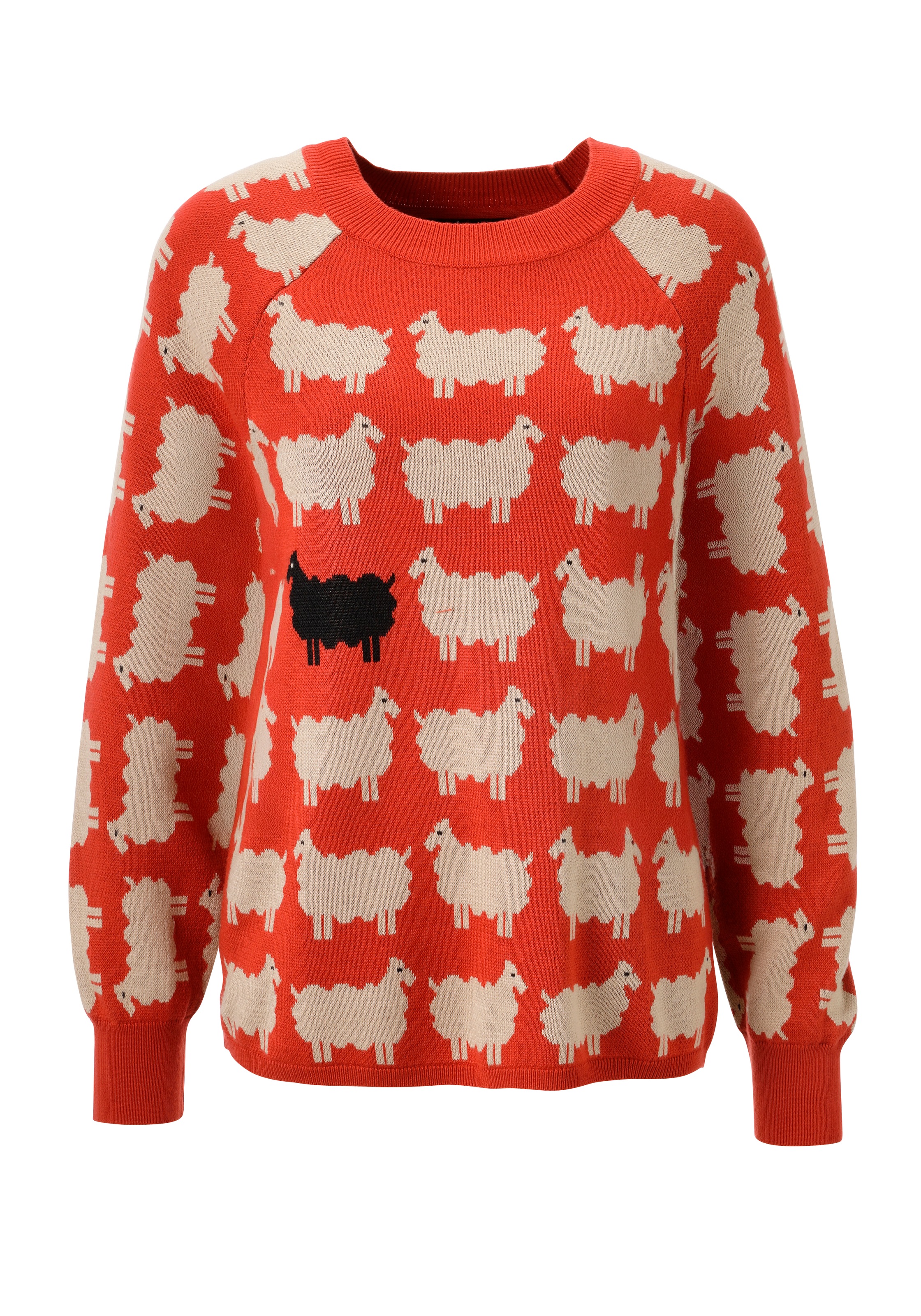 Aniston CASUAL Strickpullover, mit eingestrickten Schafen - NEUE KOLLEKTION