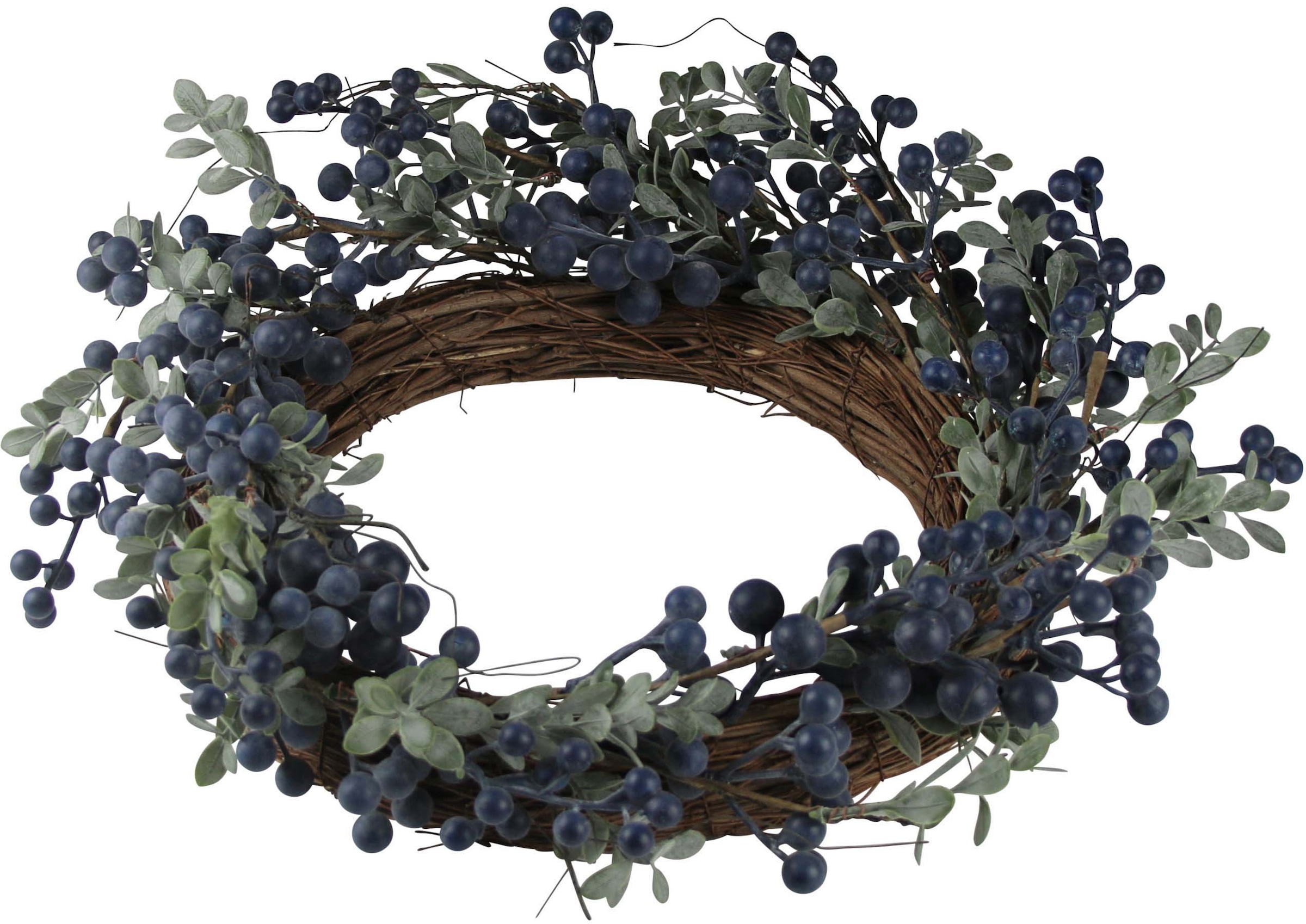 Dekokranz »Weihnachtsdeko«, mit blauen Beeren, Ø 45 xm