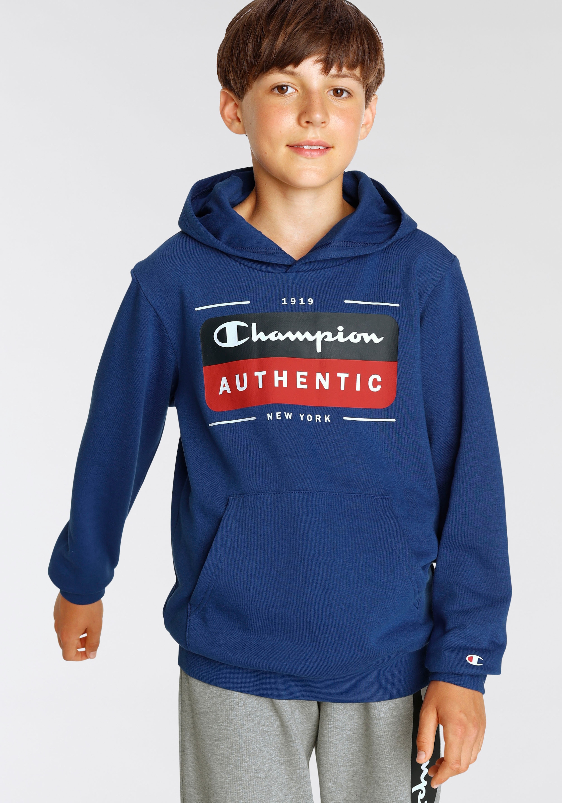 Champion Sweatshirt »Graphic | - für kaufen Hooded BAUR Kinder« Shop Sweatshirt