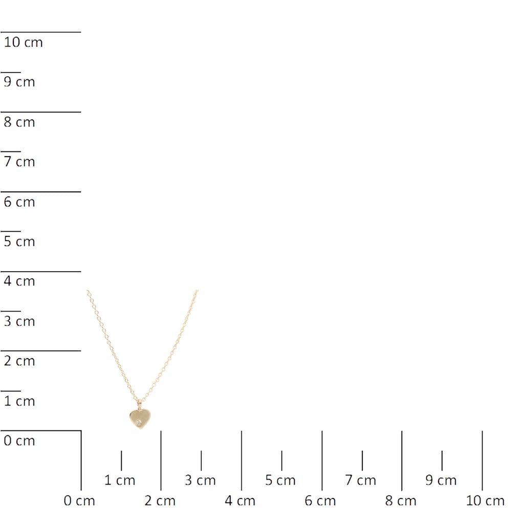 Luigi Merano Herzkette »Herz mit Diamant, Gold 585«