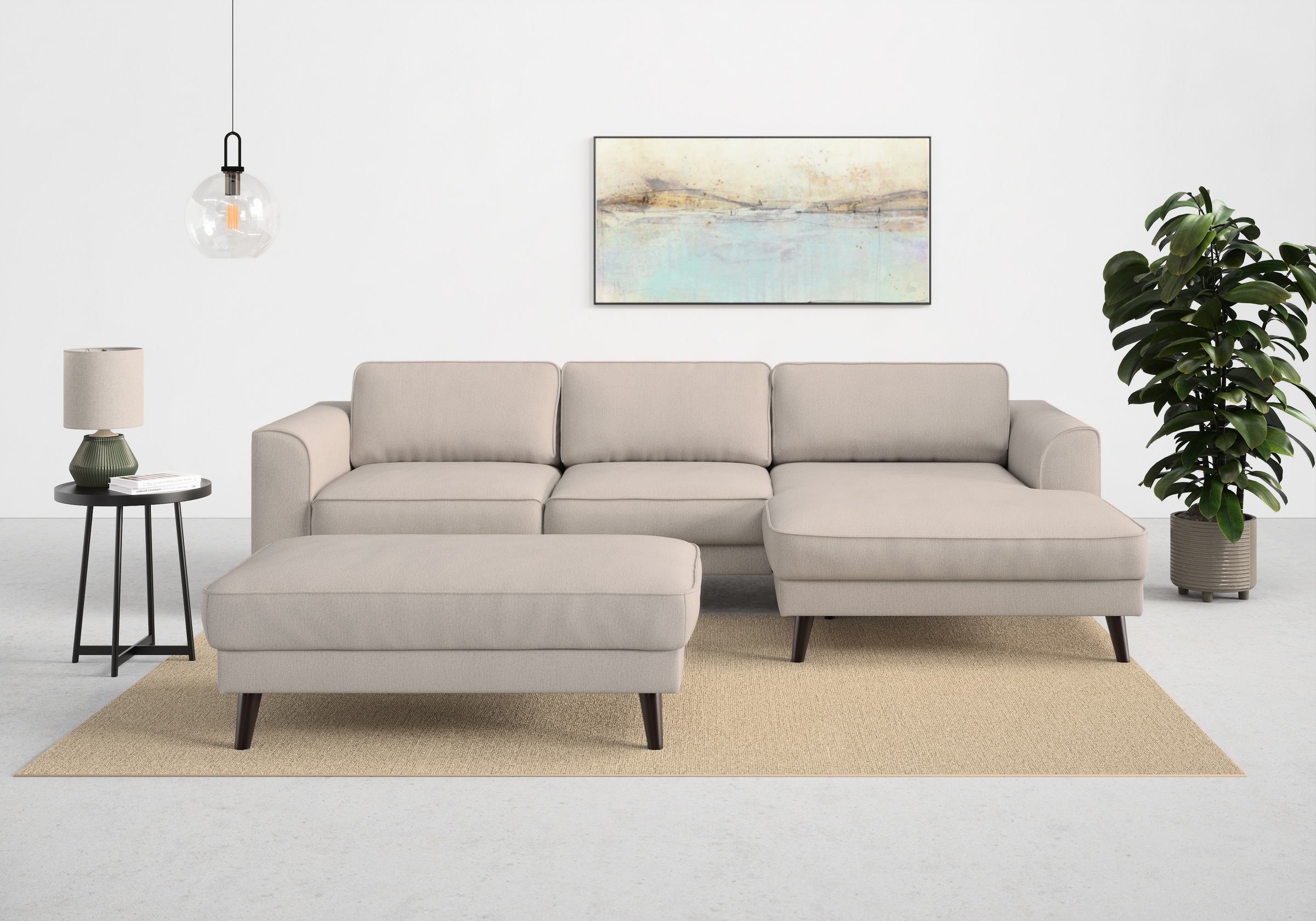 TRENDMANUFAKTUR Ecksofa »Lumber Jack, elegantes Designsofa, zeitlos modern, hoher Sitzkomfort«, wahlweise mit Bettfunktion u. Bettkasten, L-Form