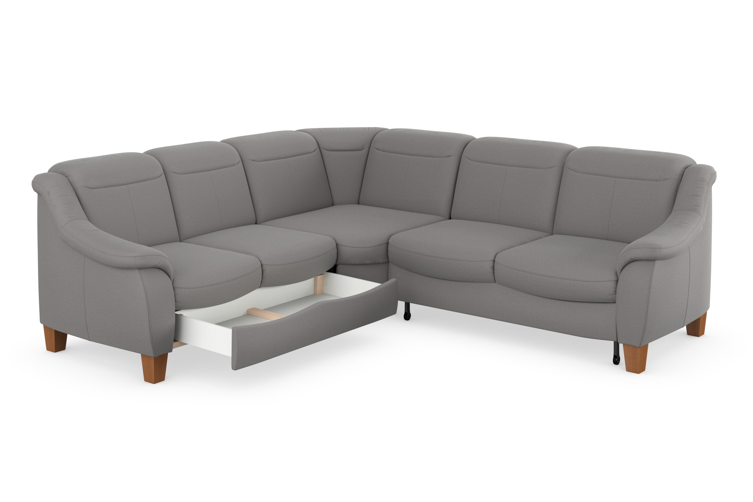 Home affaire Ecksofa »Caldera L-Form«, Federkern, wahlweise mit Kopfteilverstellung, Bettfunktion, Bettkasten