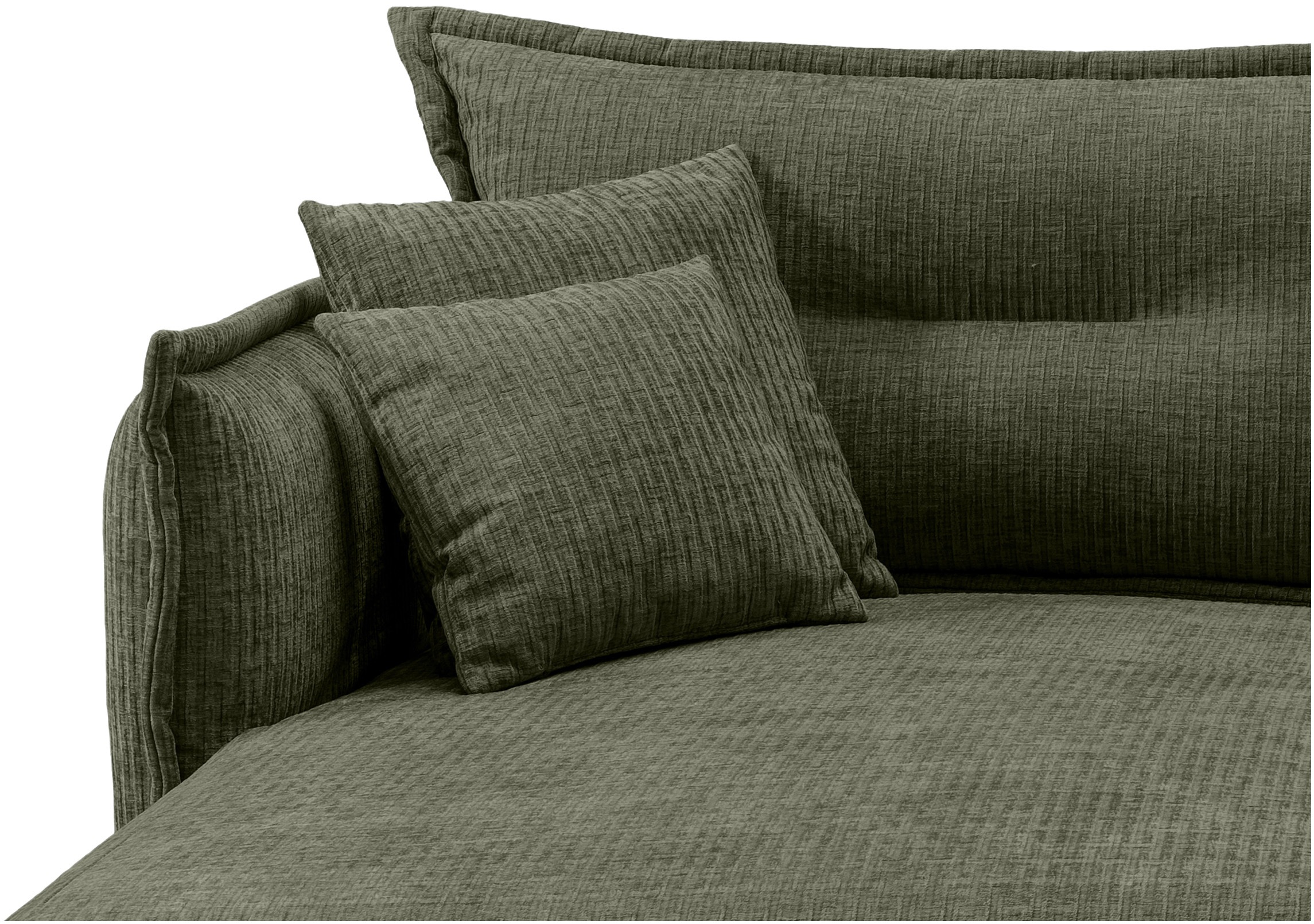 INOSIGN Ecksofa »Lazio modern und bequem, schmale Armlehnen, tolle Detailverarbeitung«, zwei verschiedene Fußfarben wählbar