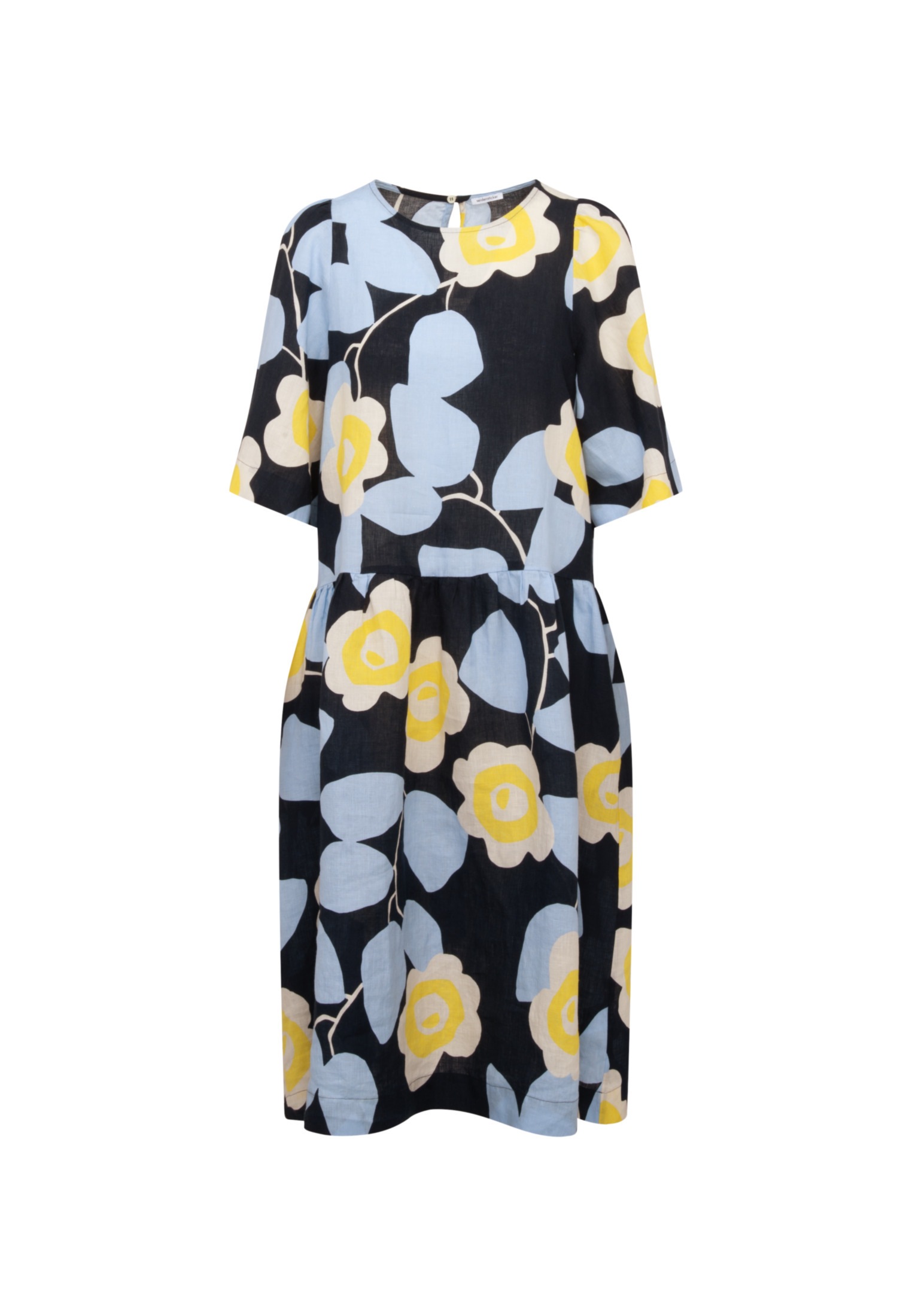 seidensticker Sommerkleid »Schwarze Rose«, Kurzarm Rundhals Druck