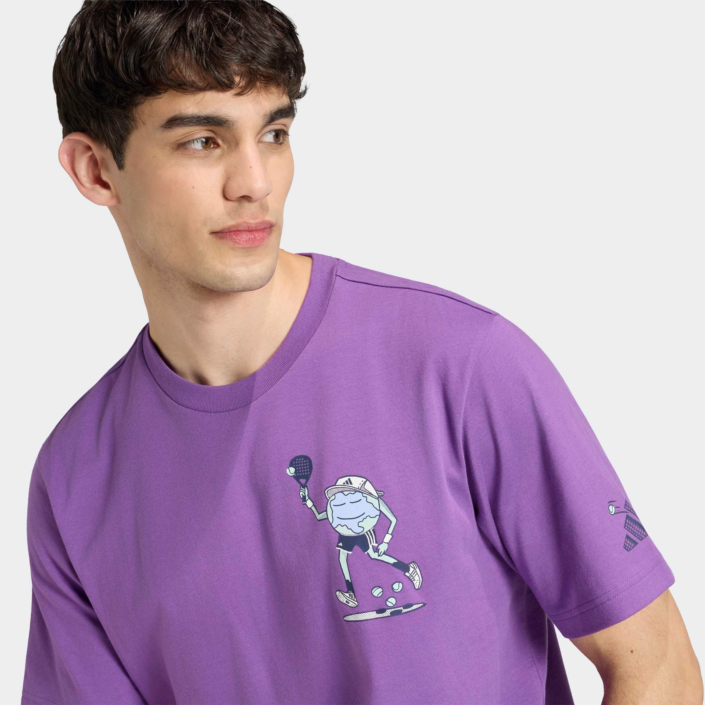 adidas Sportswear T-Shirt »EARTH DAY PADEL, GRAFIK« mit Print, sportlicher Stil, aus Baumwolle, gerader Abschluss