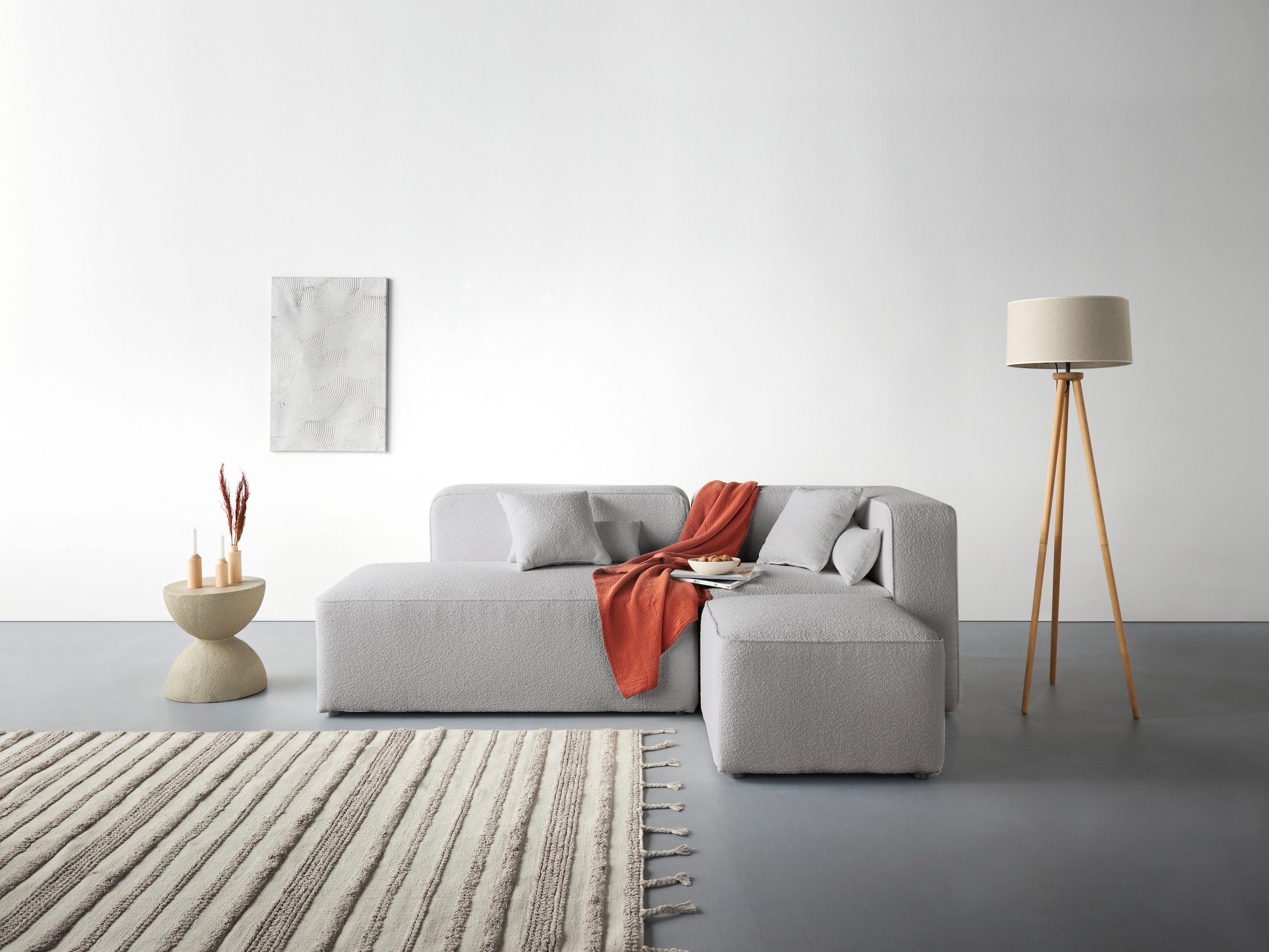 Home affaire Ecksofa "Sundstrup L-Form" Modulserie, individuelle Zusammenst günstig online kaufen