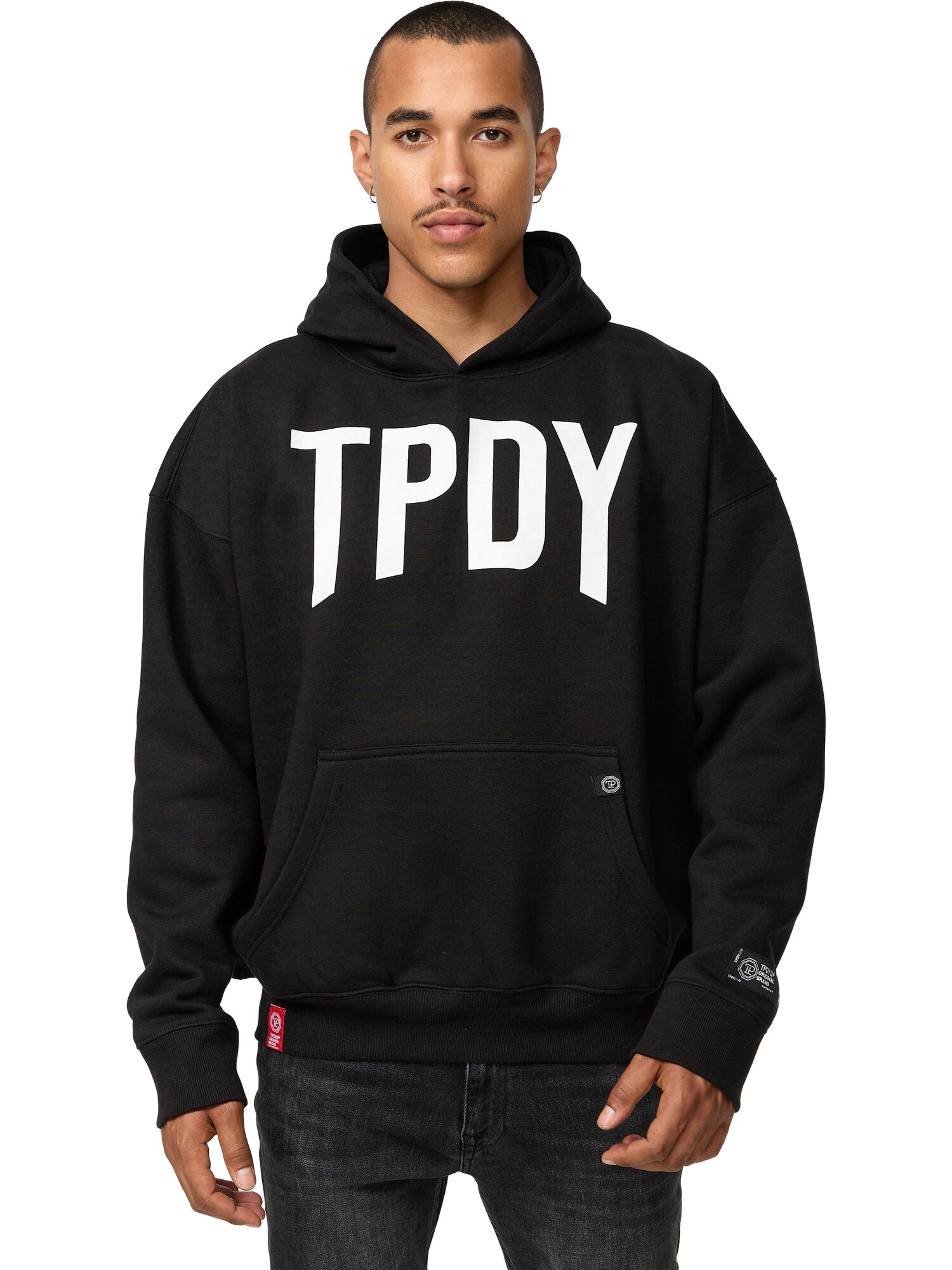 trueprodigy Hoodie "Janne Logo Print Oversized Kapuze Kängurutasche"