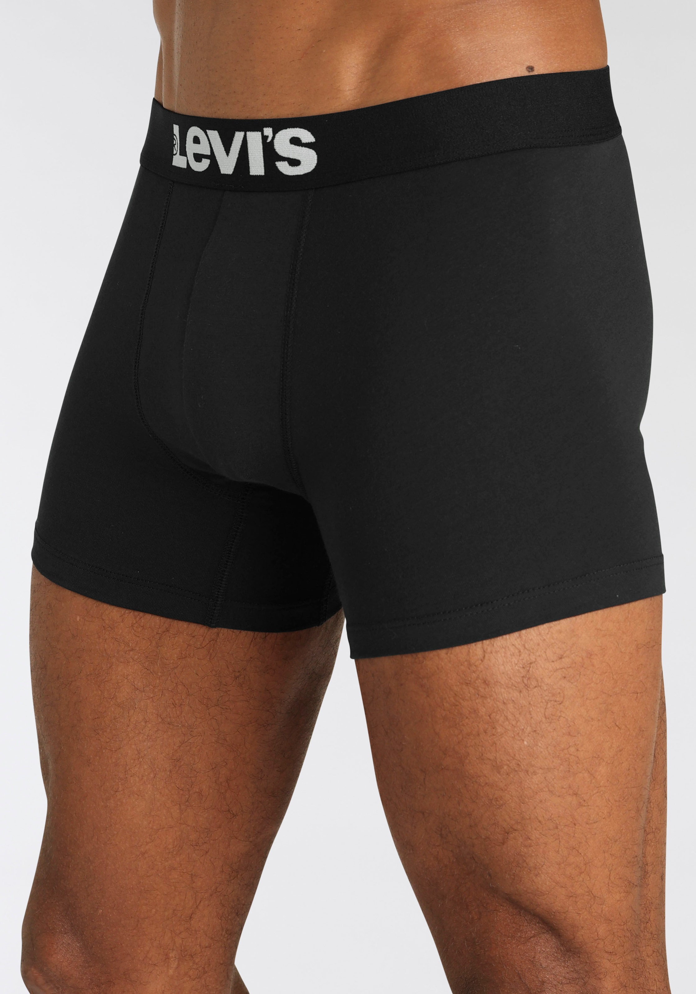 Levi's® Boxershorts »Levi's Men Solid Badic Boxer 6er Pack«, (Packung, 6er-Pack), mit breitem Logobund