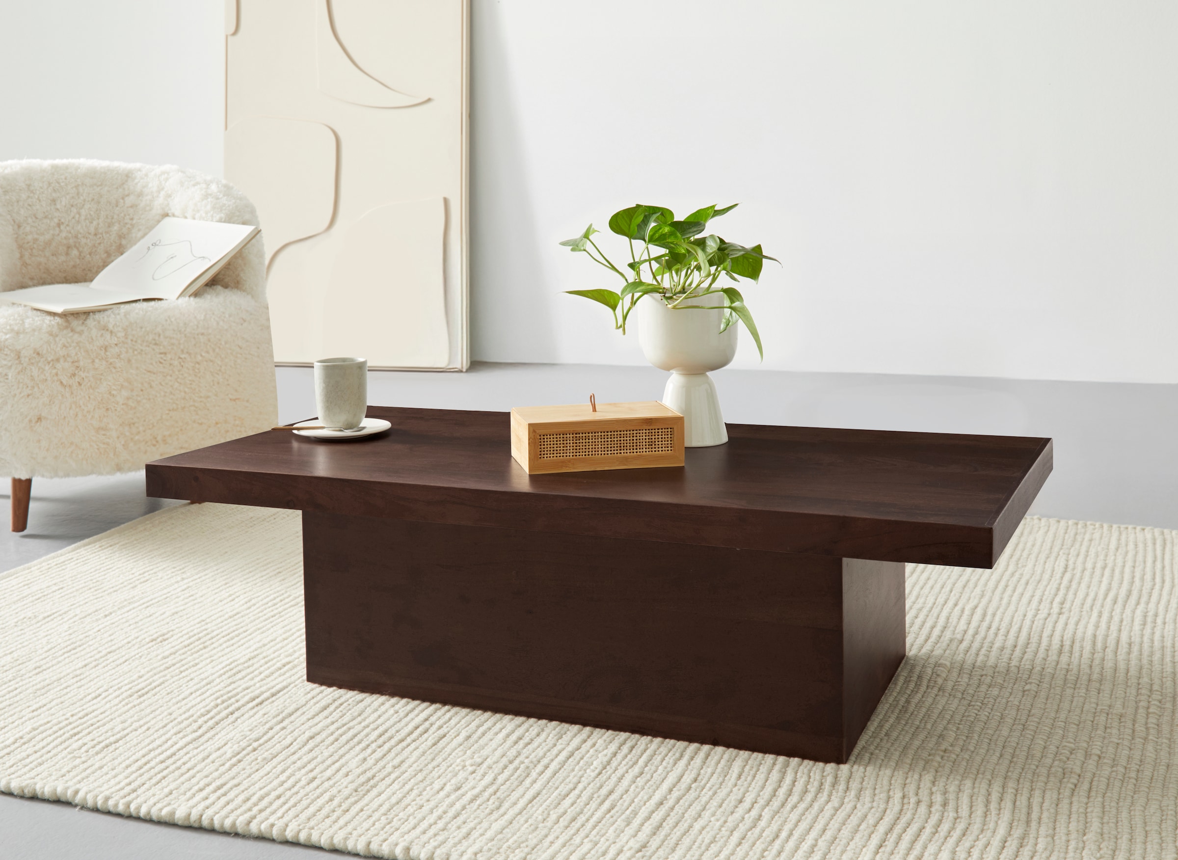 LeGer Home by Lena Gercke Couchtisch "Elfrieda" Massivholz Akazie, lackiert günstig online kaufen