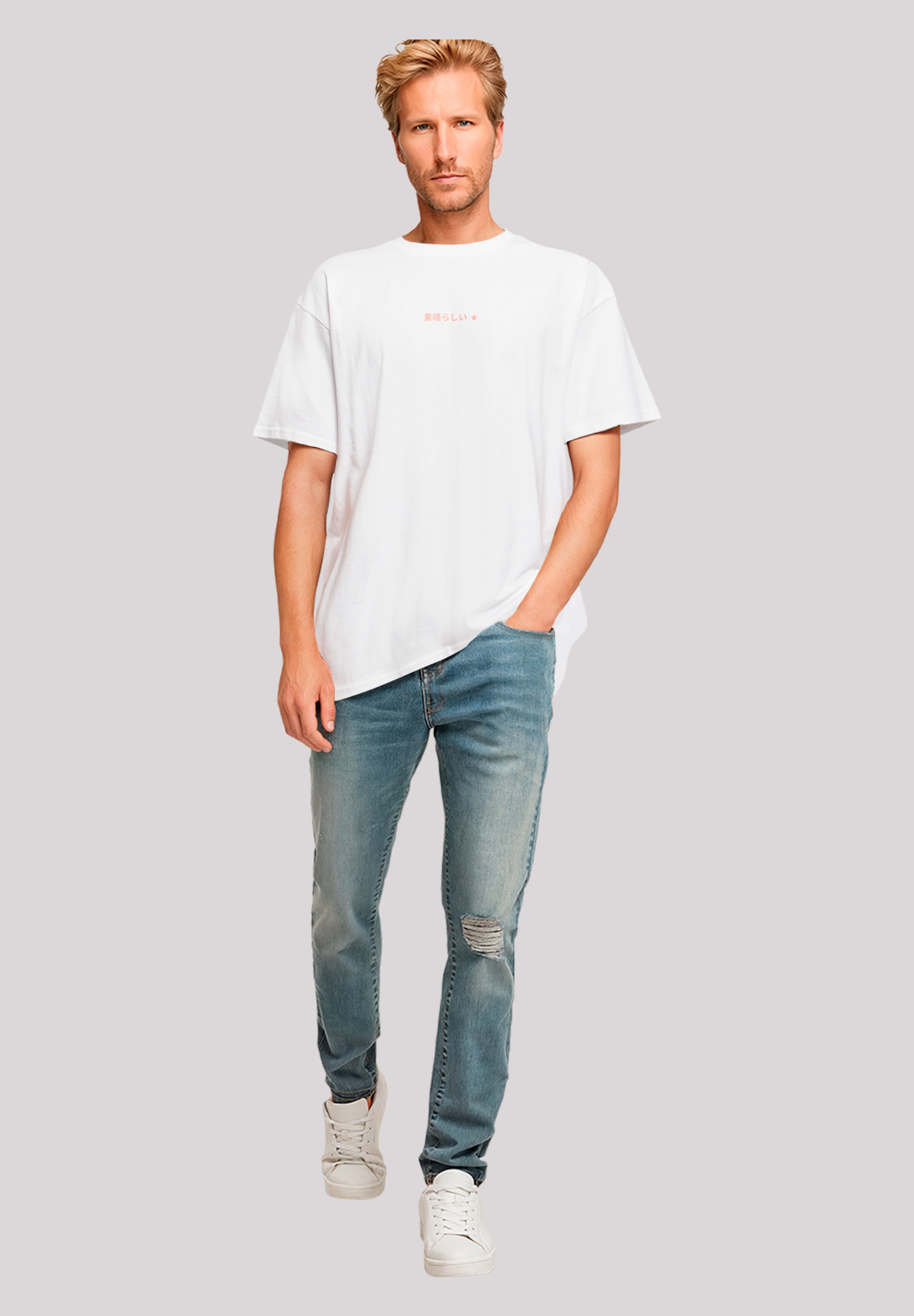 F4NT4STIC T-Shirt »Kanagawa Welle Blue«, Premium Qualität