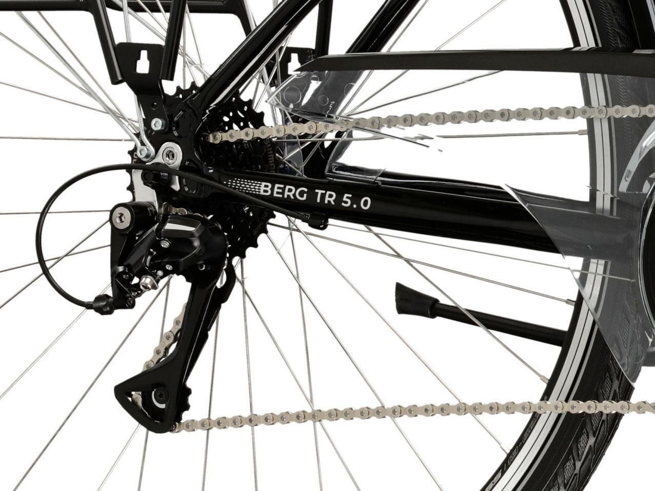 Kross Trekkingrad »Herren-Trekkingrad 28" Berg TR 5.0 Schwarz 24 Gänge« 24 Gang Shimano ACERA M3020 Schaltwerk Kettenschaltung