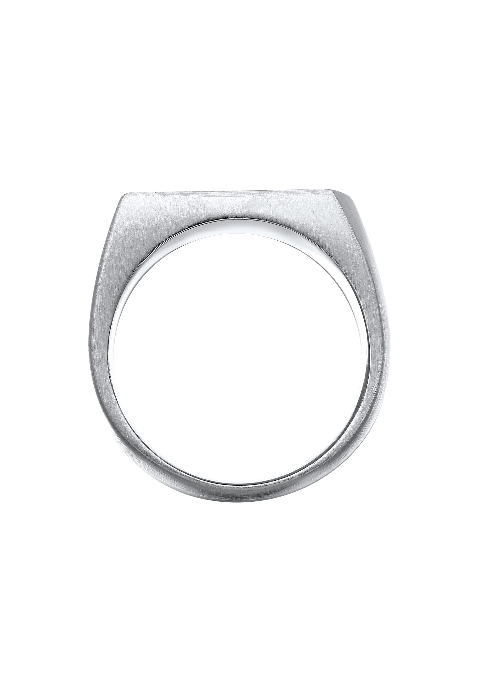Kuzzoi Silberring »Ring Siegelring Rechteckig Modern Edelstahl Silberfarben«