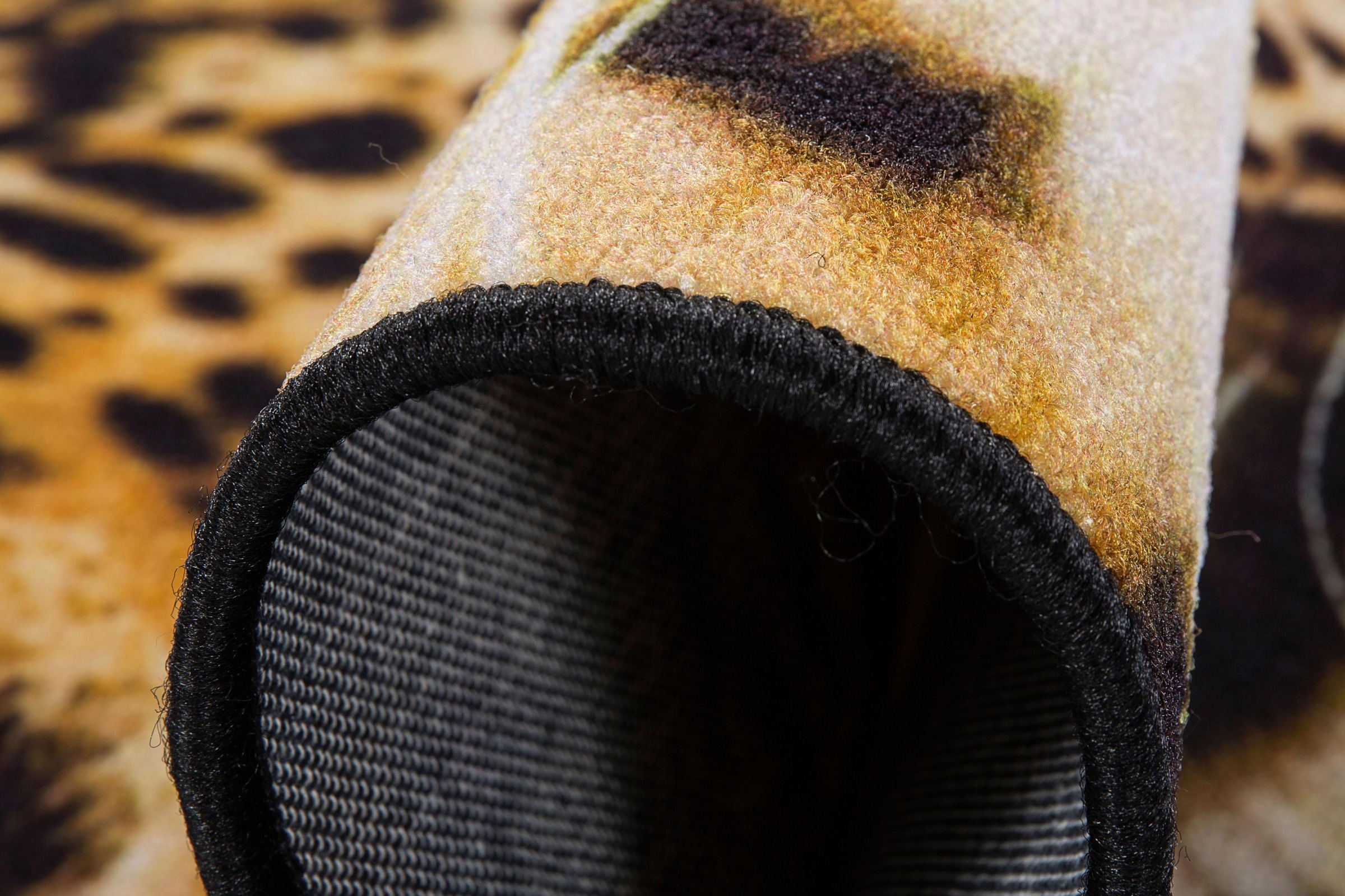 Andiamo Teppich »Leopard«, rechteckig, 4 mm Höhe, bedruckt, Motiv Leopard, ideal im Wohnzimmer & Schlafzimmer
