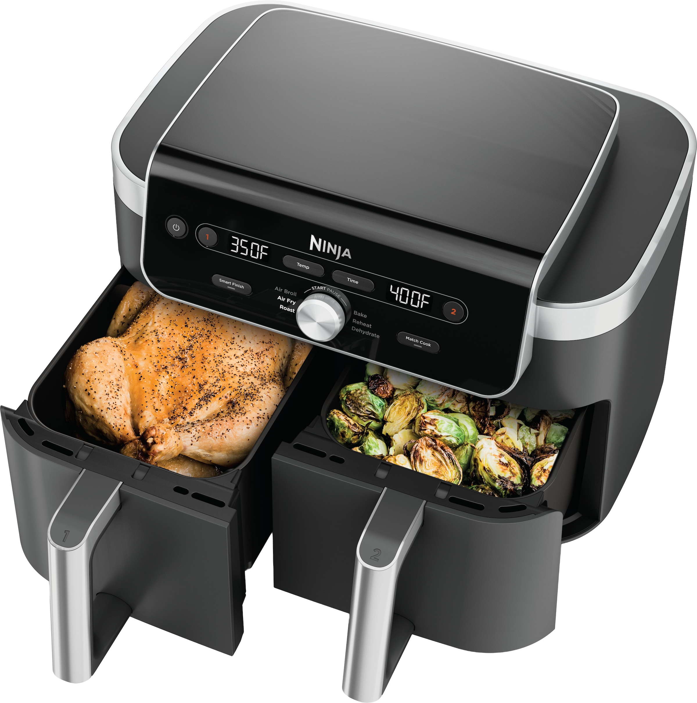 NINJA Heißluftfritteuse 2470 W mit 9,5 l Fassungsvermögen