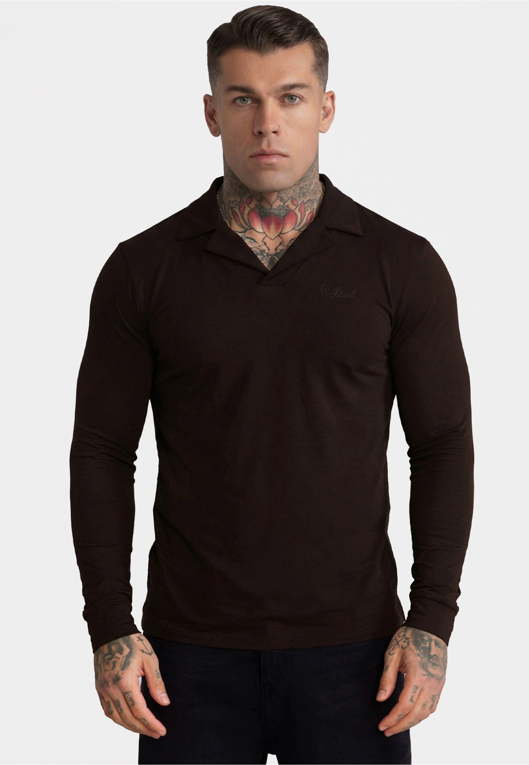 Siksilk Poloshirt »SikSilk Long Sleeve Revere Polo« 1