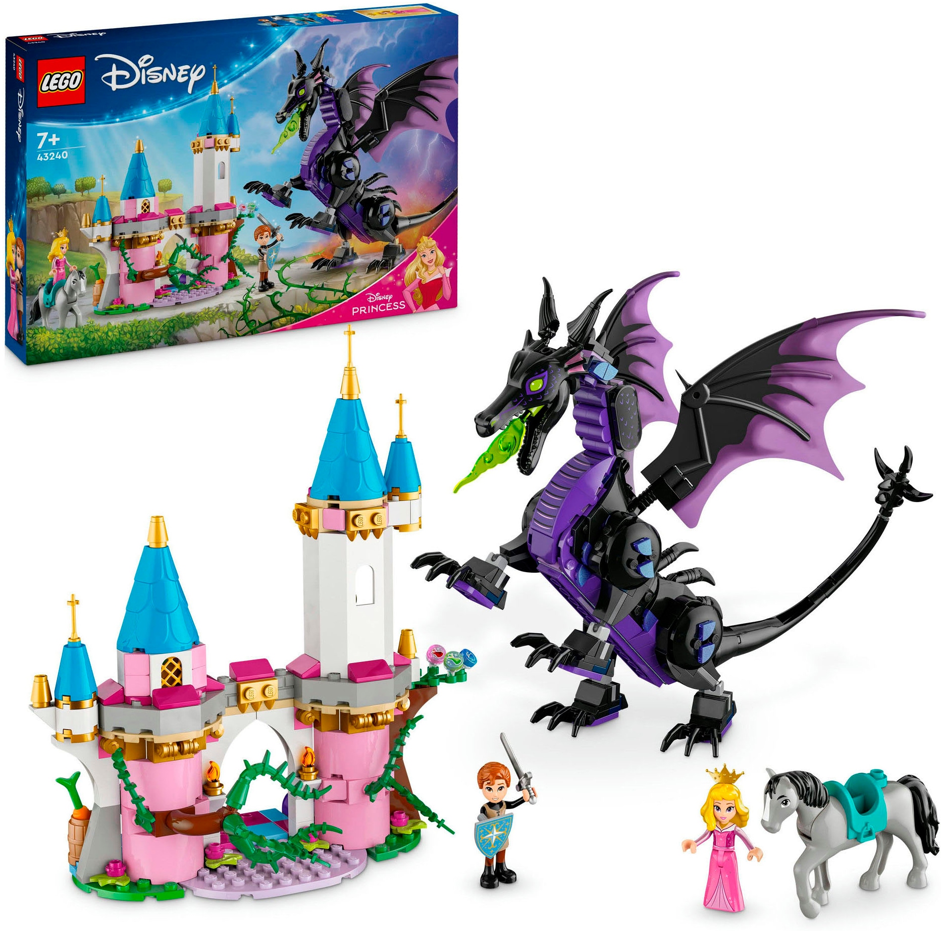 LEGO Kinder Konstruktionsspielsteine "Malefiz als Drache (43240), LEGO Disney Princess", bunt, Kunststoff, Spielbausteine, Made in Europe