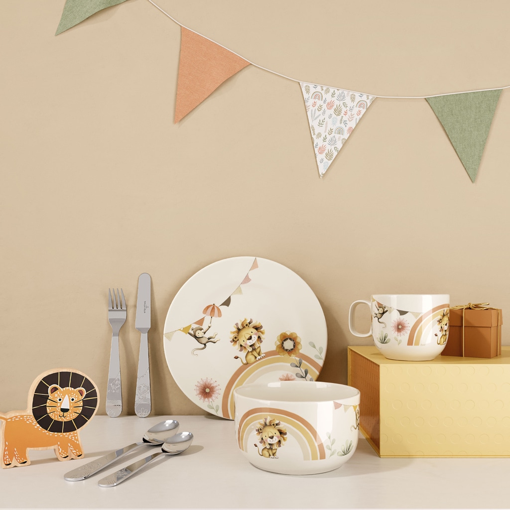 Villeroy & Boch Kinderbesteck »Kinderbesteck Roar like a Lion 4er Set silber«