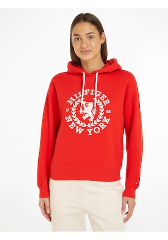 Kapuzensweatshirt »REG CREST HOODIE«, mit gesticktem Logoschriftzug