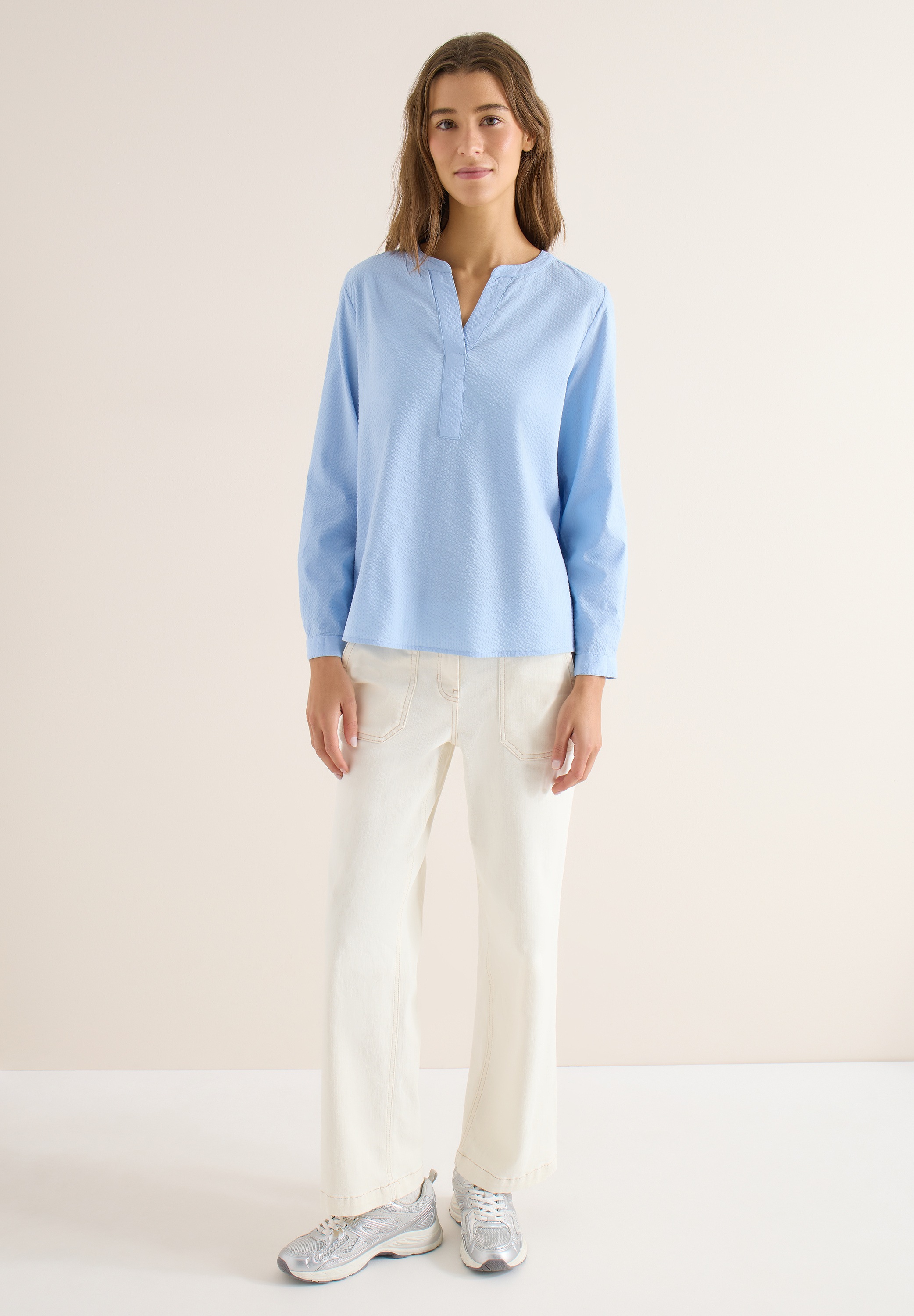 Thumbnail - Cecil Langarmbluse im soften Baumwoll-Mix