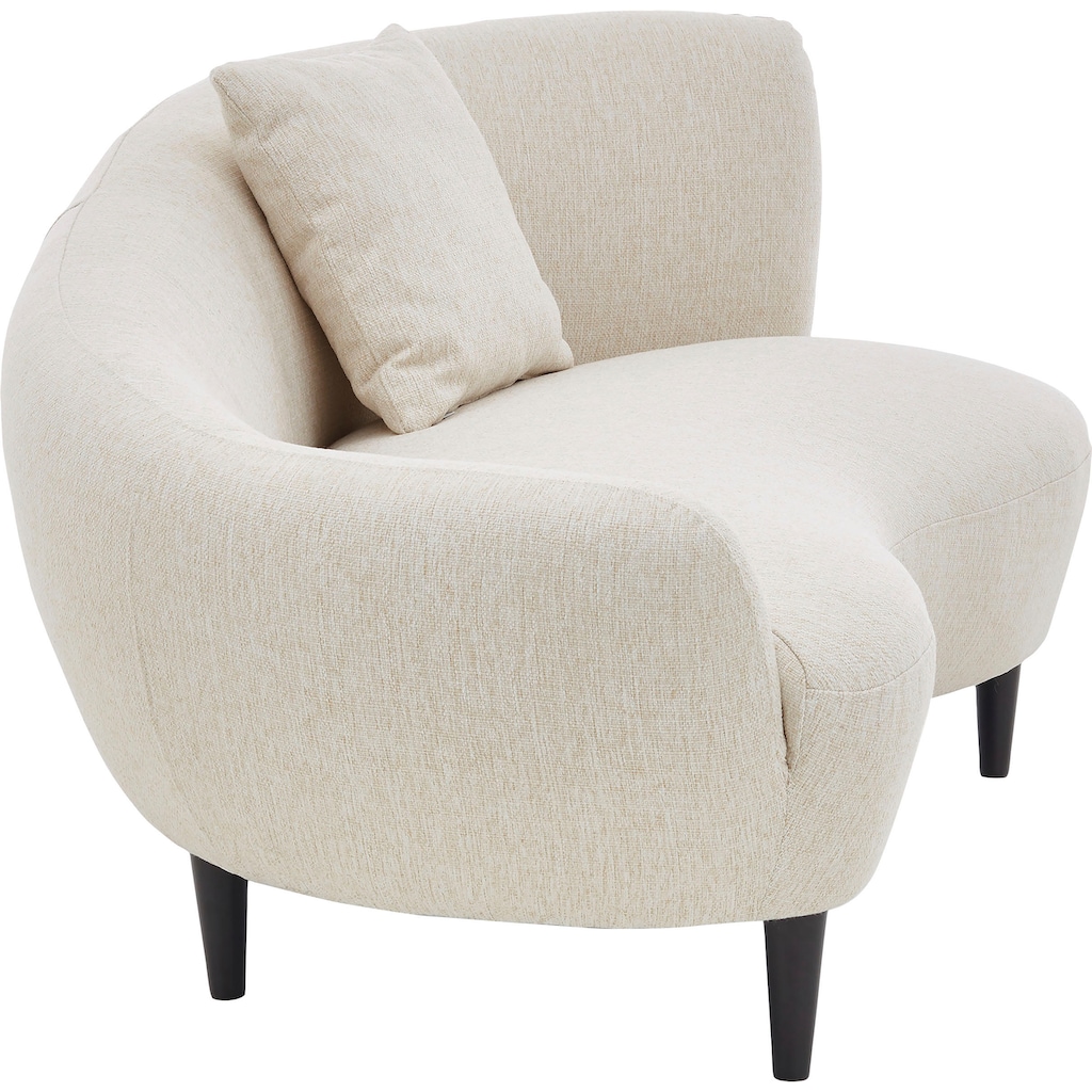 ATLANTIC home collection Chaiselongue »Olivia«, Nierenform-Sofa mit Zierkissen