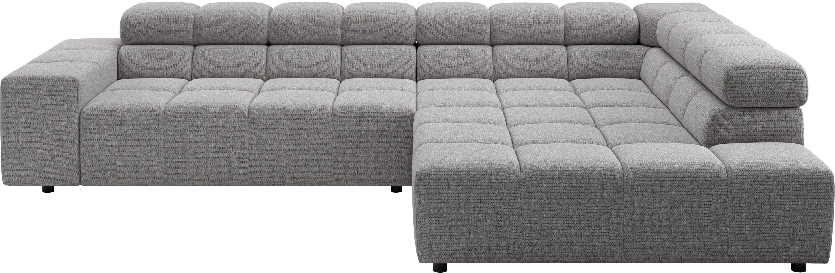 Home affaire Ecksofa "Ancona, Ecksofa, incl. Kopfteilverstellung, Breite 319 cm, L-Form" wahlweise elektrische Sitztiefenverstellung