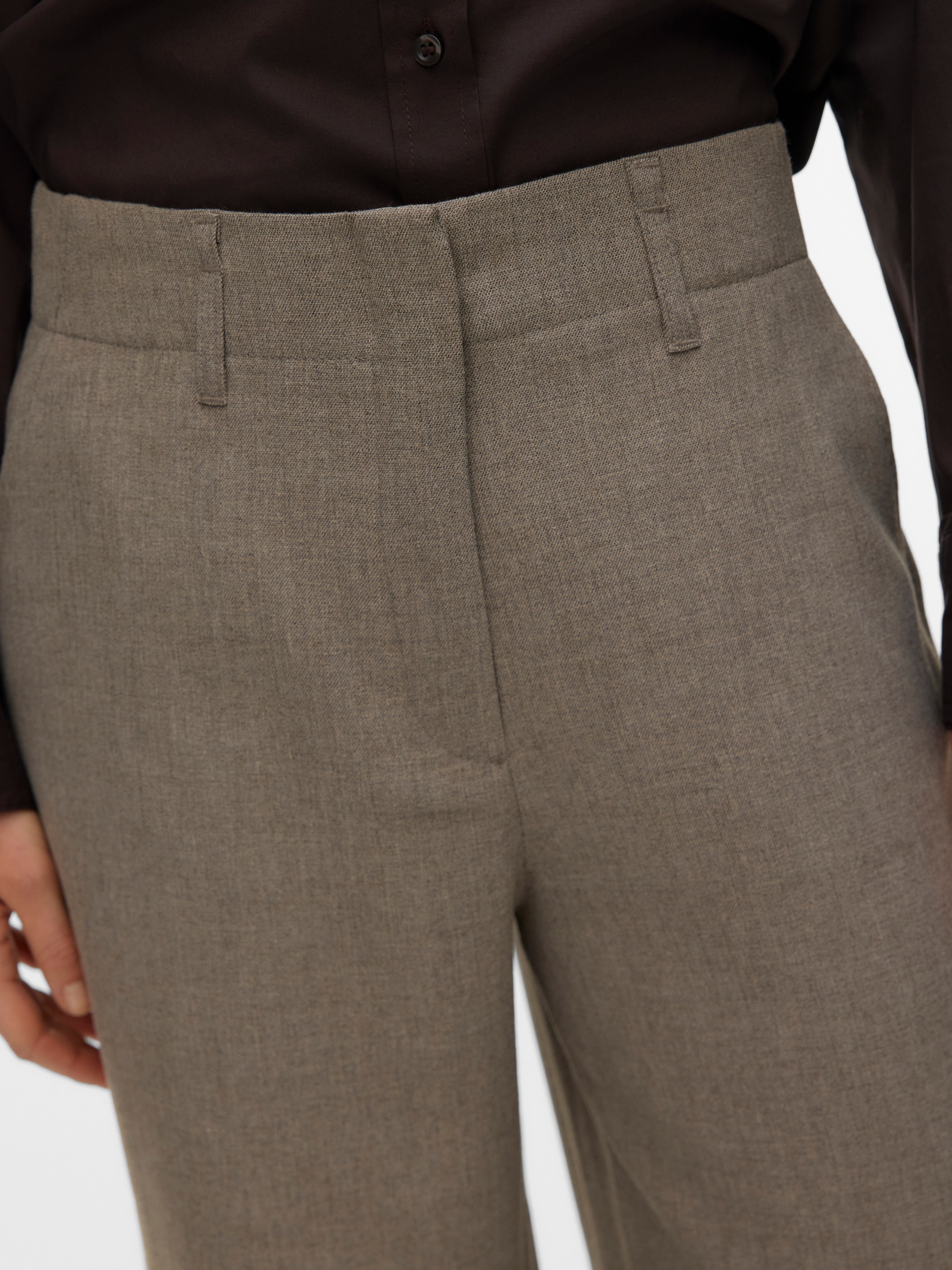 Thumbnail - Vero Moda Anzughose "VMBESTIE HW WIDE PANT NOOS" Materialmix, weite Form, mit Stretch