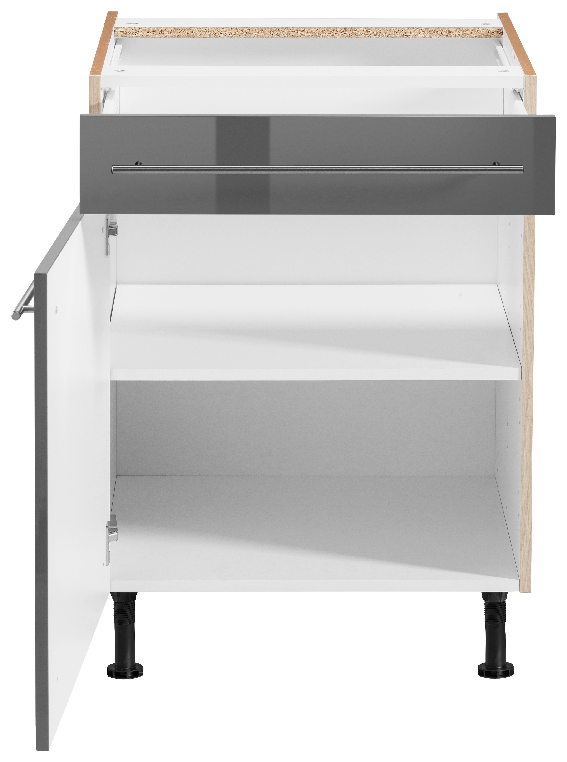OPTIFIT Unterschrank »Bern«, 60 cm breit, mit Tür und Schubkasten, mit höhenverstellbaren Füßen