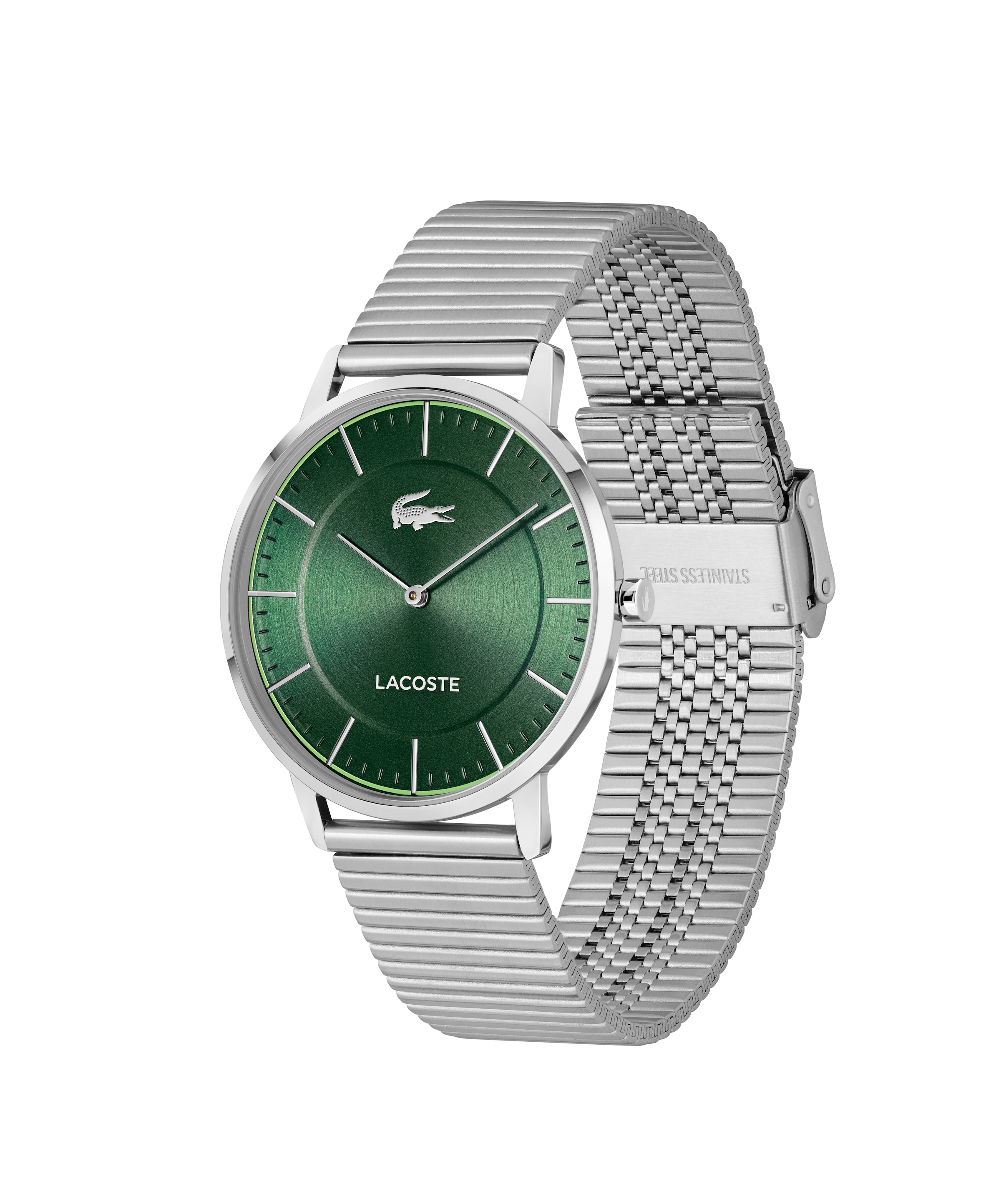 Lacoste Quarzuhr »CROCORIGIN« Armbanduhr, Herrenuhr, Edelstahlarmband, analog
