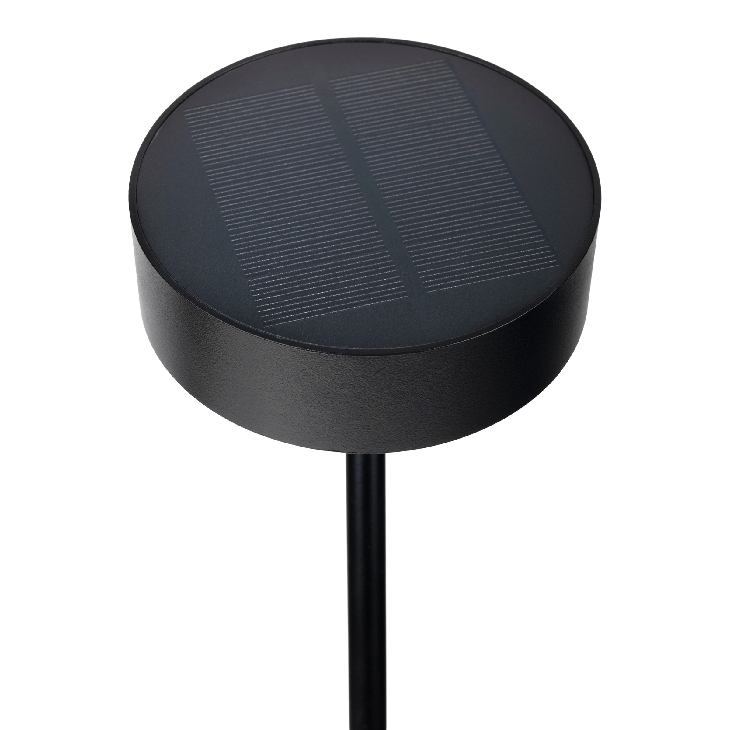 näve LED Solarleuchte »Laupheim« LED-Modul 1 Stk. warmweiß - kaltweiß LED Dekoerdspieß H: 56cm, schwarz, CCT, Schiebeschalter, Schirm rund