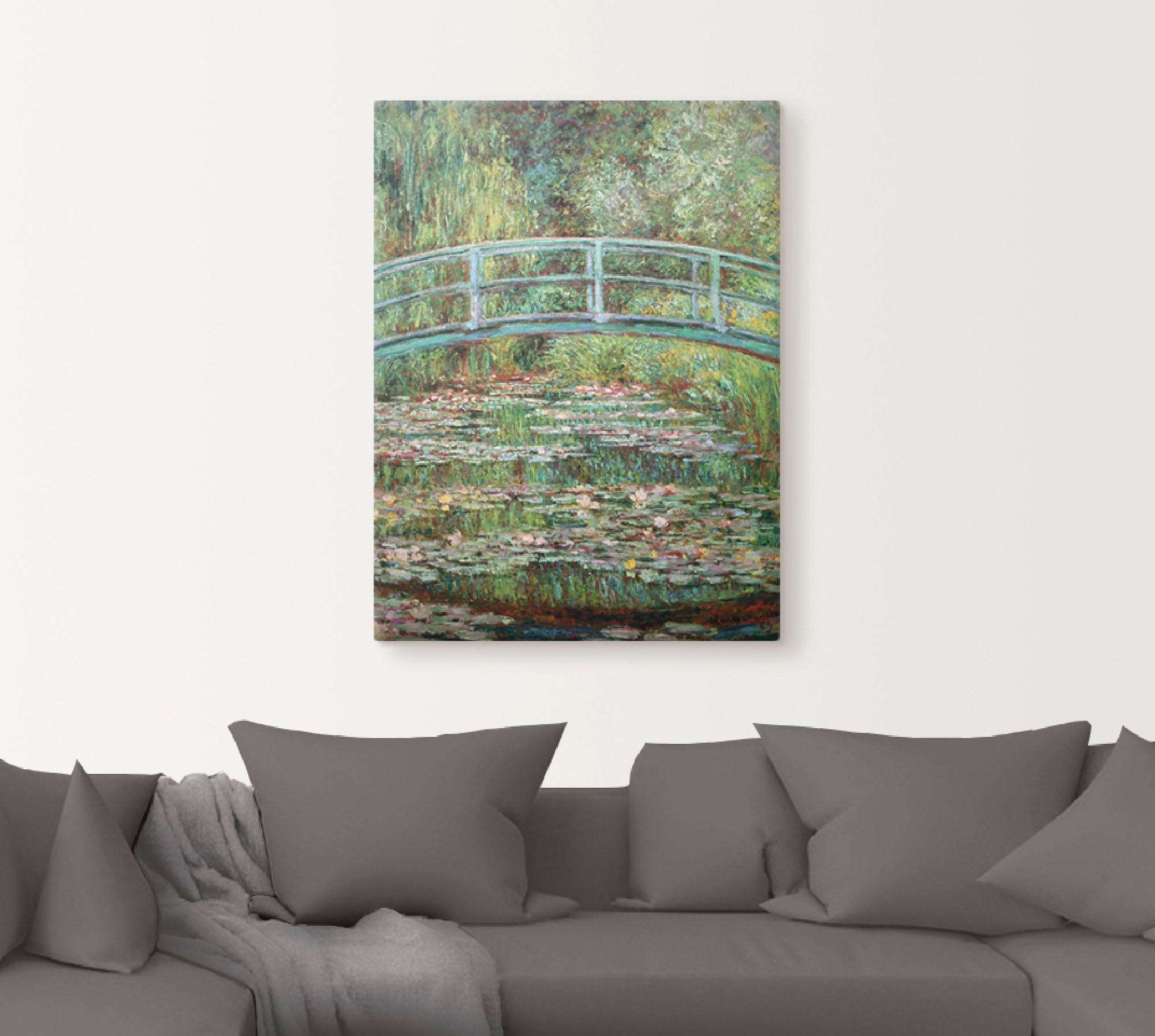 Artland Leinwandbild "Japanische Brücke. 1899." Gewässer 1 Stk. tlg. auf Ho günstig online kaufen