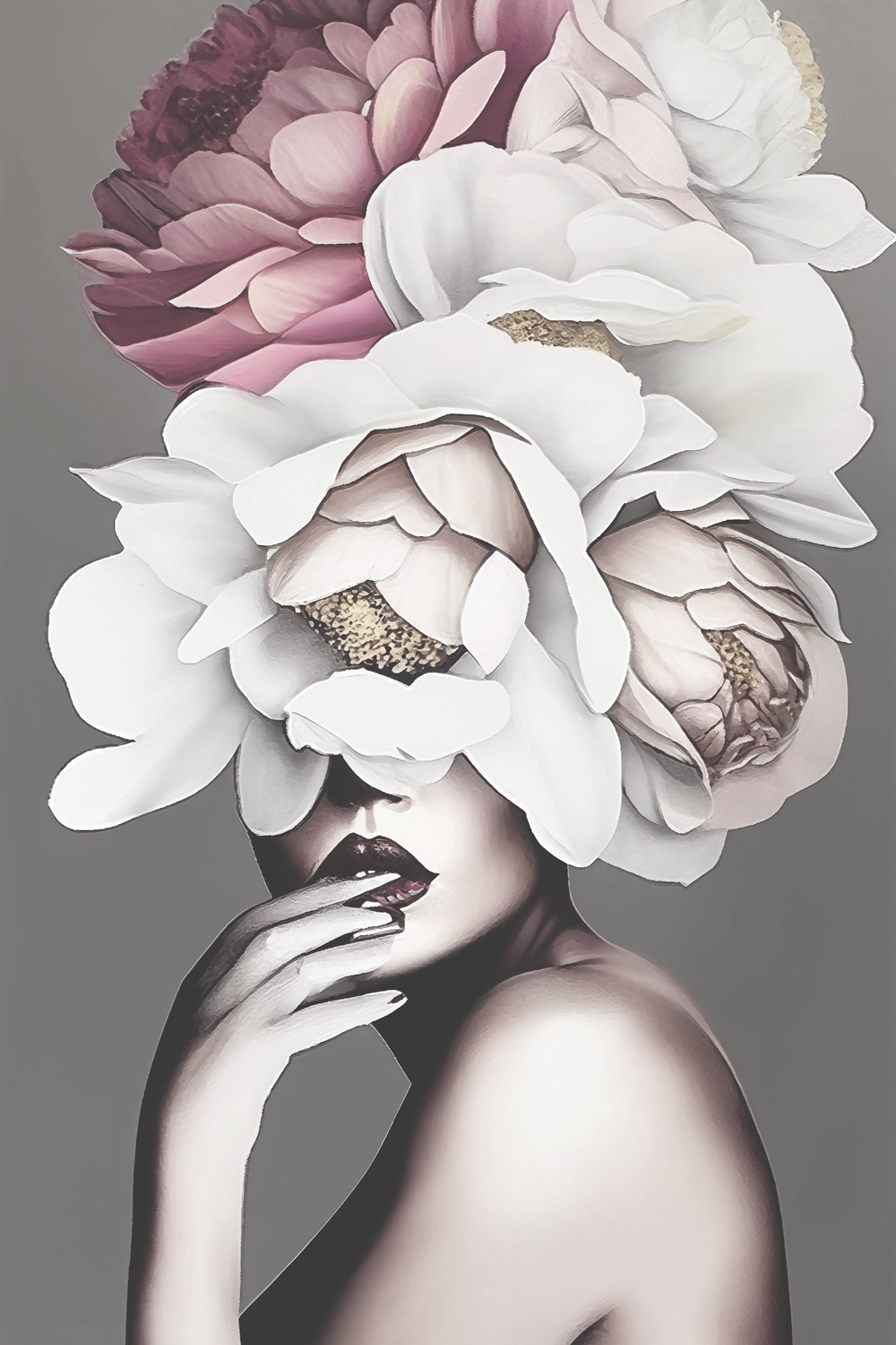 queence Acrylglasbild »Frau mit Pfingstrosen im Haar« Abstrakt | Abstrakte | Bilder von Frauen | Blumen | Blumenbilder | Formen | Gemälde | Kunst 1 Stk. tlg. Kunstdruck in Galeriequalität inkl. rückseitigem Aufhängesystem