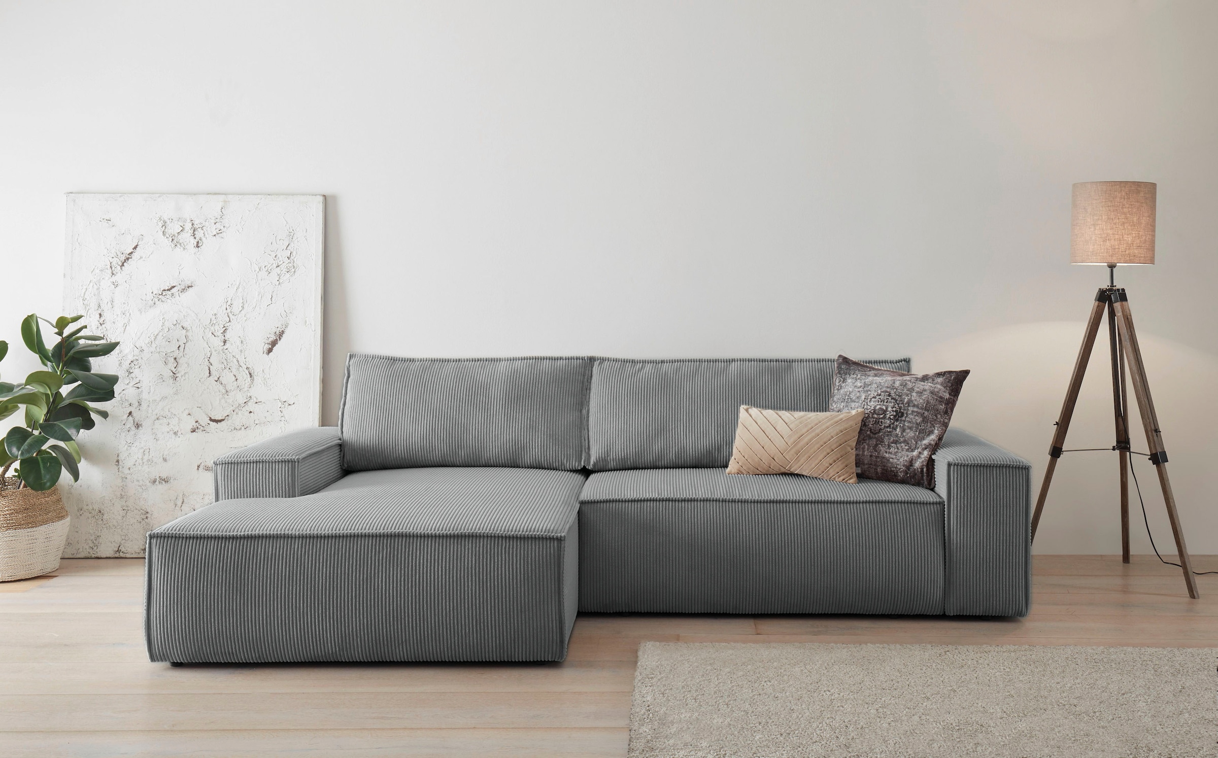 Home affaire Ecksofa SHERWOOD Schlafsofa 267 cm, L-Form, Schlaffunktion mit günstig online kaufen