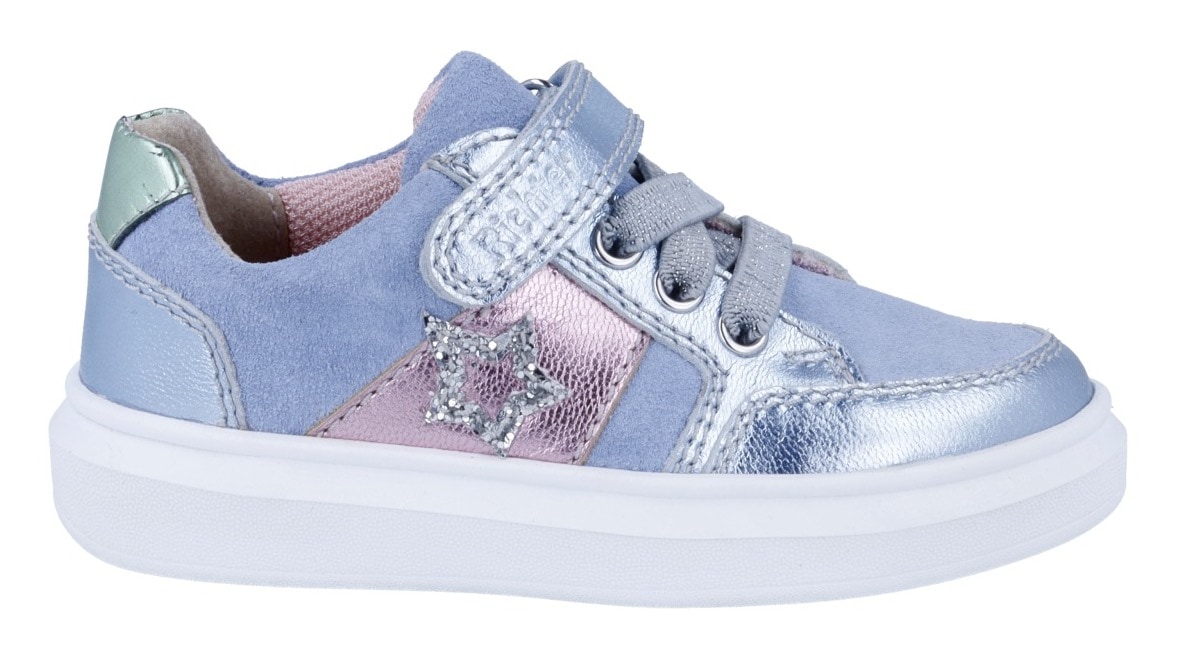 Richter Sneaker »Alessa WMS: Mittel«, Glitzerschuh mit Schimmer und Glitter, Größenschablone zum Download