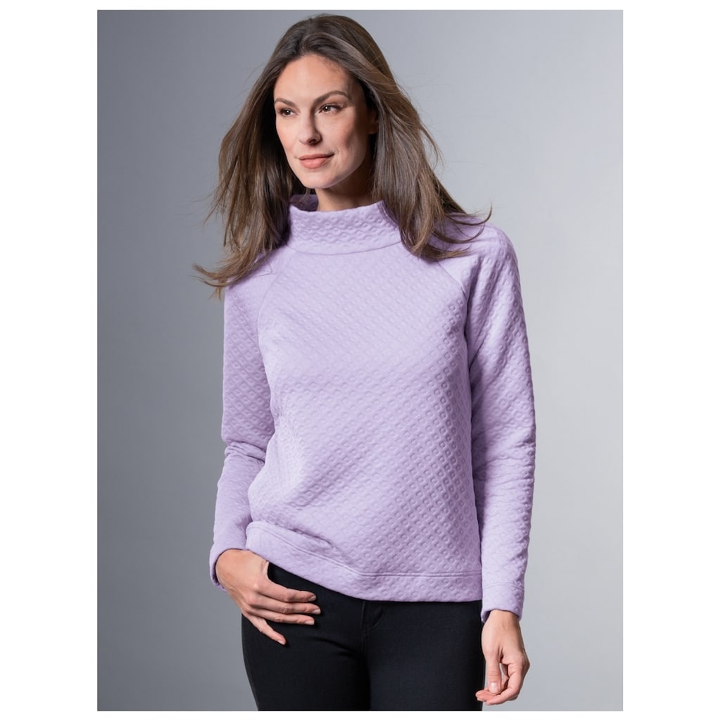 Trigema Sweatshirt »TRIGEMA Sweatshirt in Jacquard-Strick-Qualität«