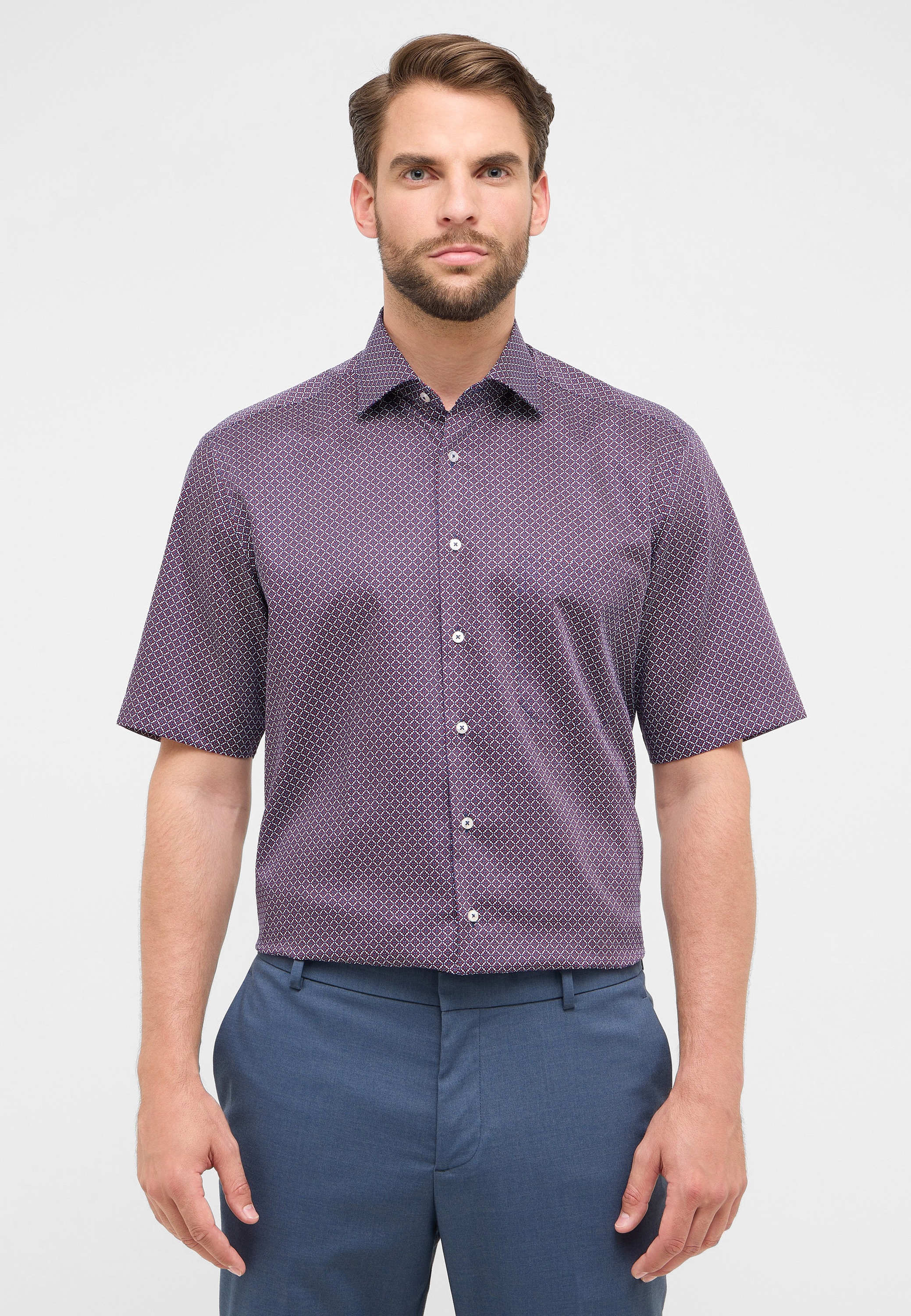 Eterna Kurzarmhemd "COMFORT FIT" NON IRON (bügelfrei) günstig online kaufen