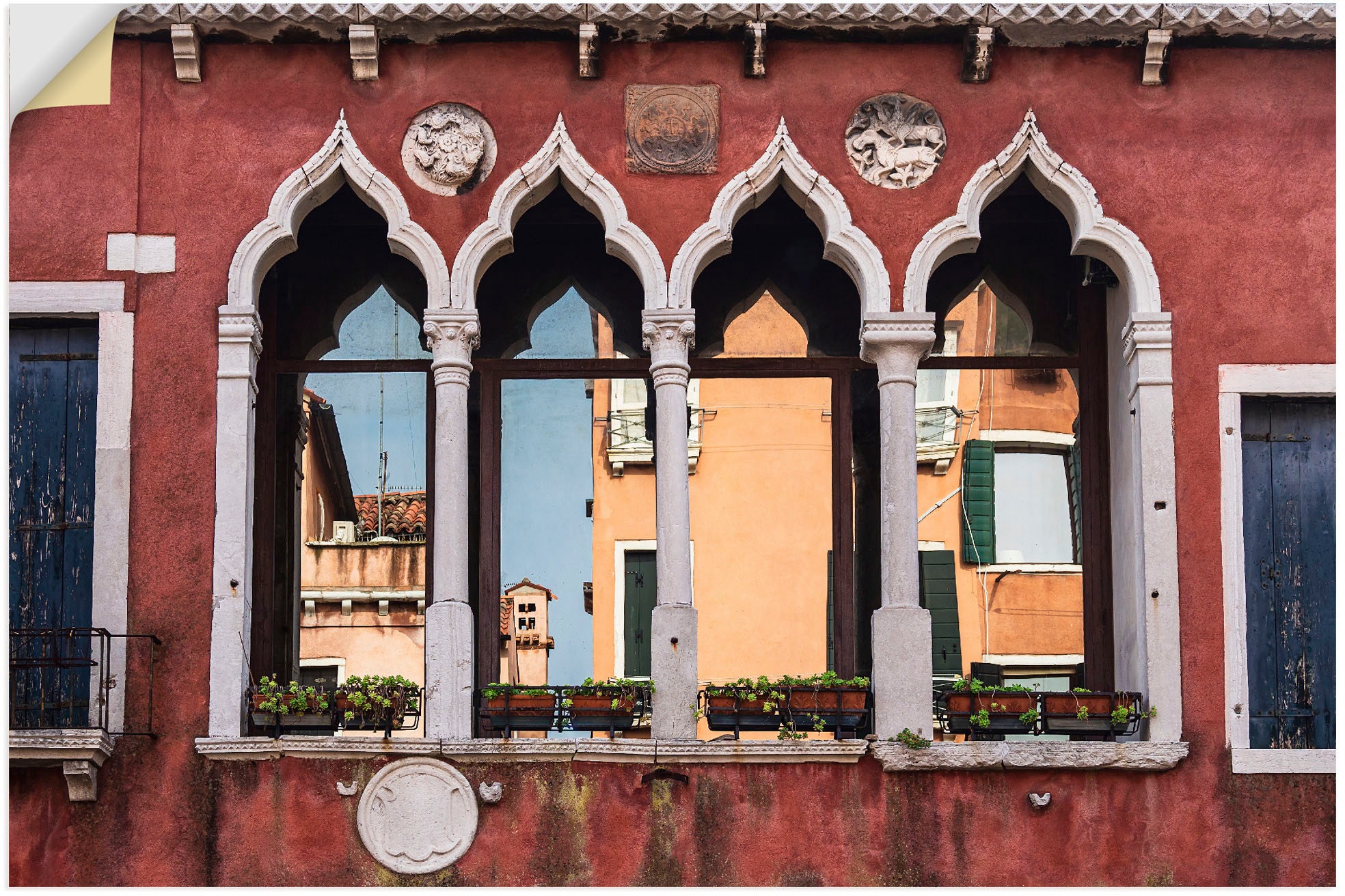 Artland Wandbild "Historische Gebäude Altstadt von Venedig", Fenster & Türe günstig online kaufen