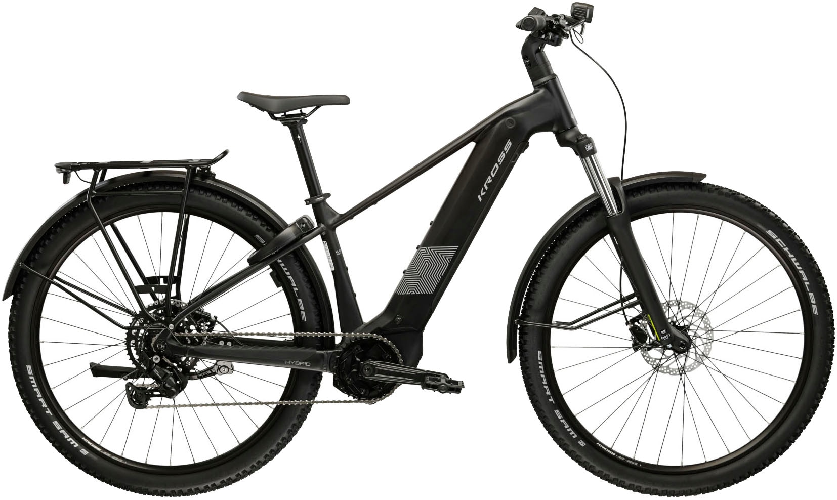 Kross "Influx Hybrid SUV 2.0 16,7Ah / BOSCH 600 Wh 29" schwarz 9 Gänge 2026" 9 Gang Shimano CUES U4000 Schaltwerk Kettenschaltung Mittelmotor 250 W BOSCH PERFORMANCE LINE PX 36 V/250 W, Mittelmotor