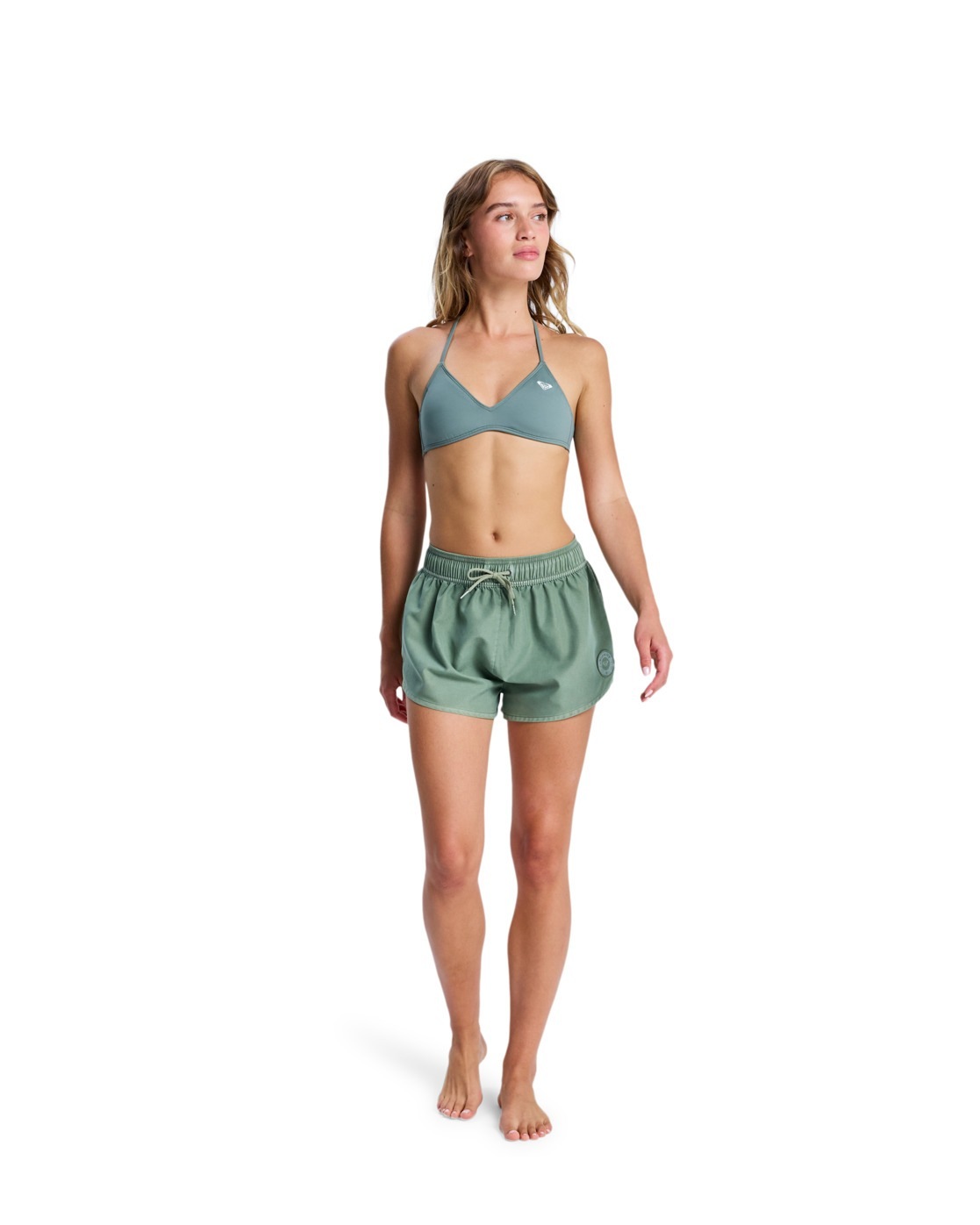 Roxy No Bad Waves Swim Shorts Green Women's 3