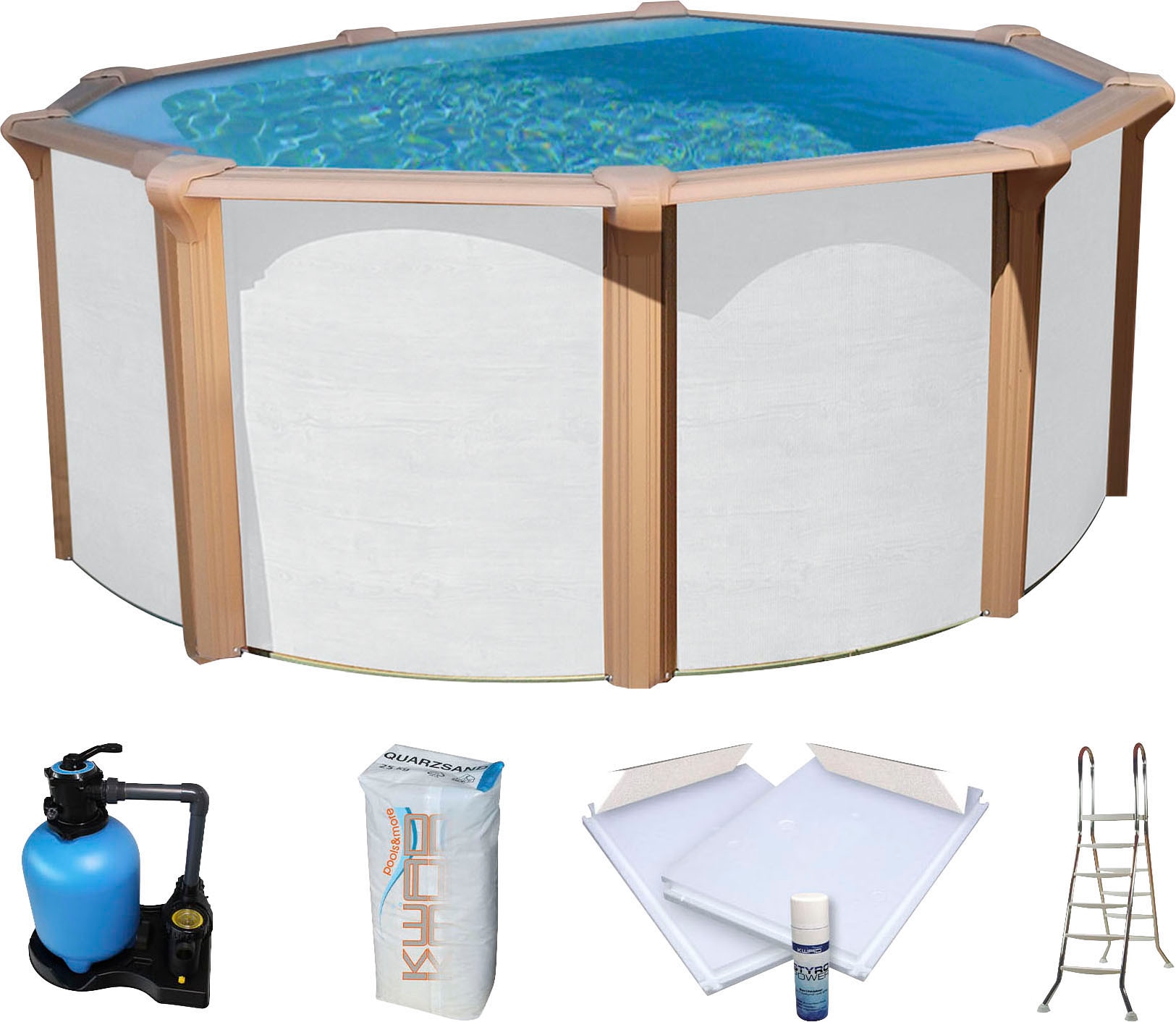 KWAD Rundpool ""Supreme" all in Premium Folie" ØxH: 460x132cm, inkl. Bodeni günstig online kaufen