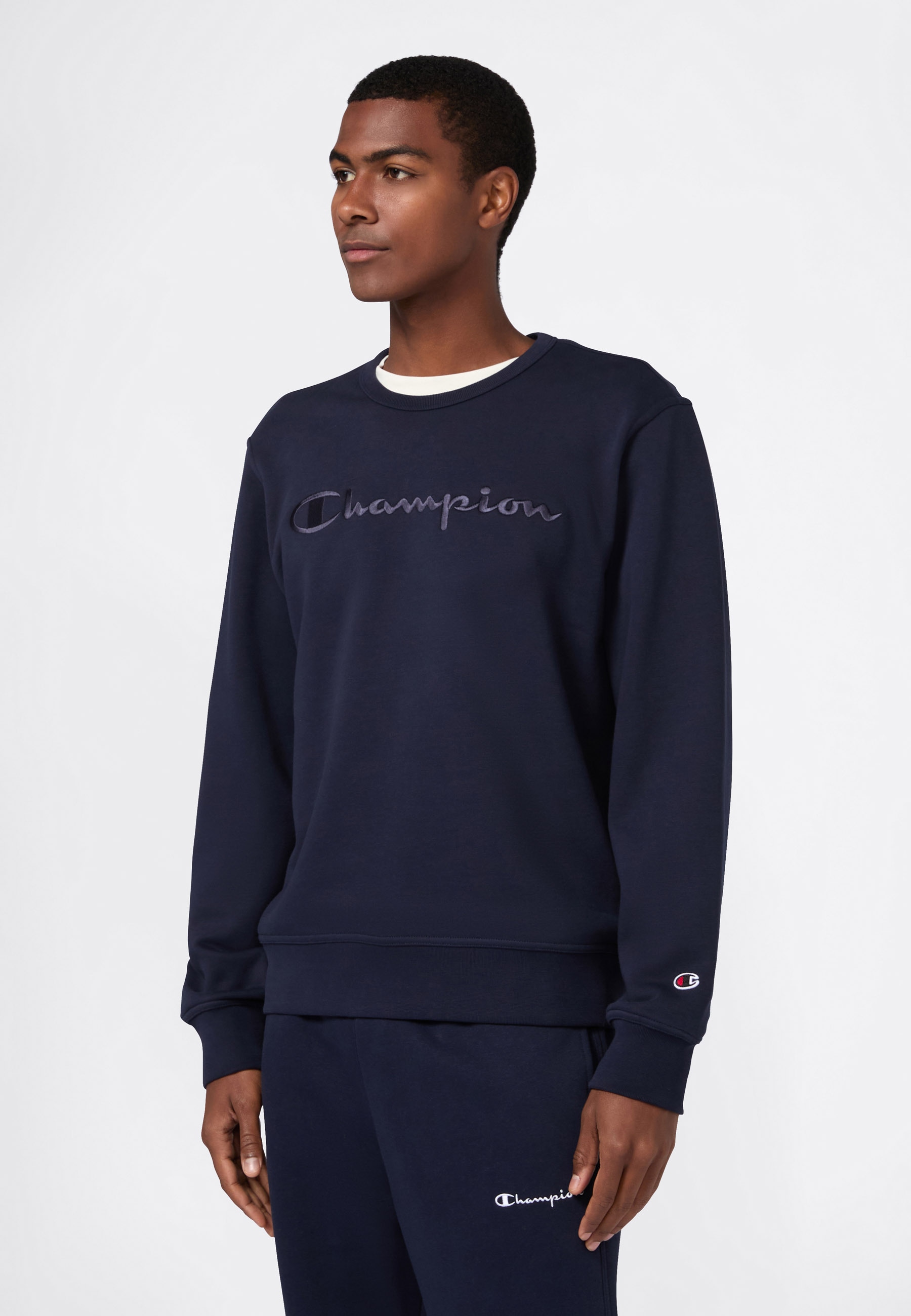 Champion Sweatshirt, mit Rundhalsausschnitt, aus Baumwolle und Polyester