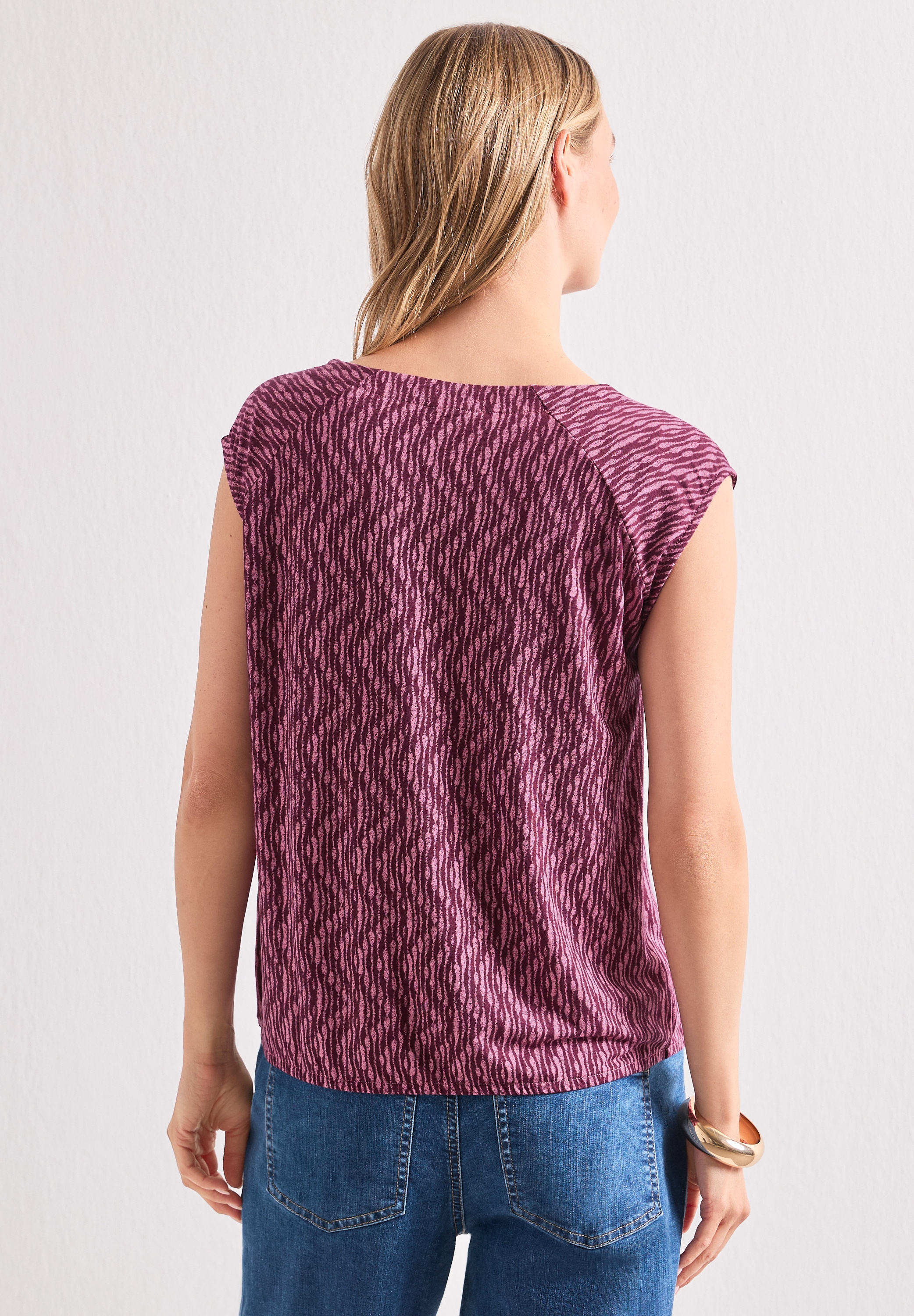 STREET ONE Shirttop Sommertop mit Allover-Print