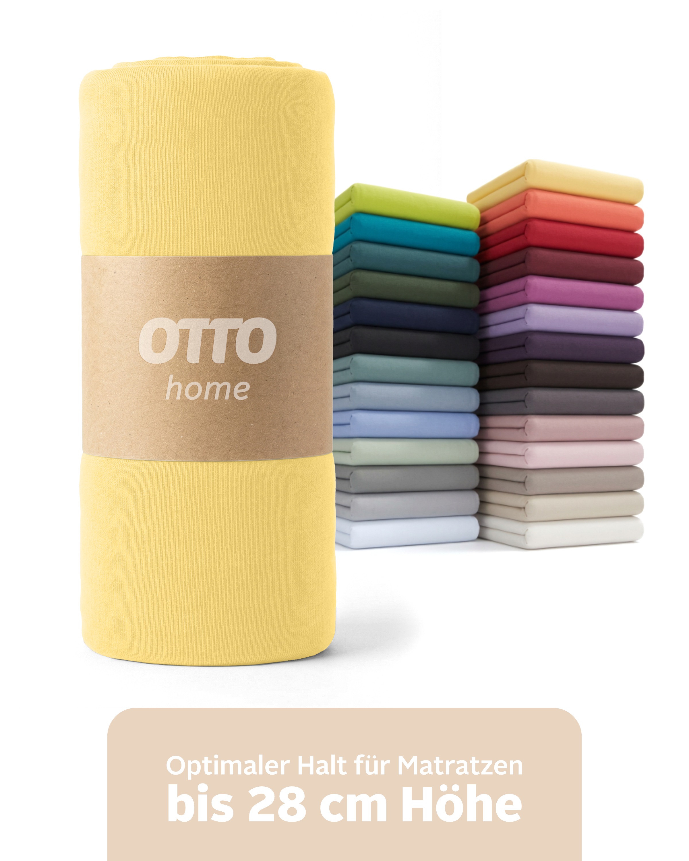OTTO home Spannbettlaken "BLACKBERRY in PREMIUM und BASIC Qualität, 100% Baumwolle" für hohe Matratzen bis 28 cm, Bettlaken, Spannbetttuch, Boxspring