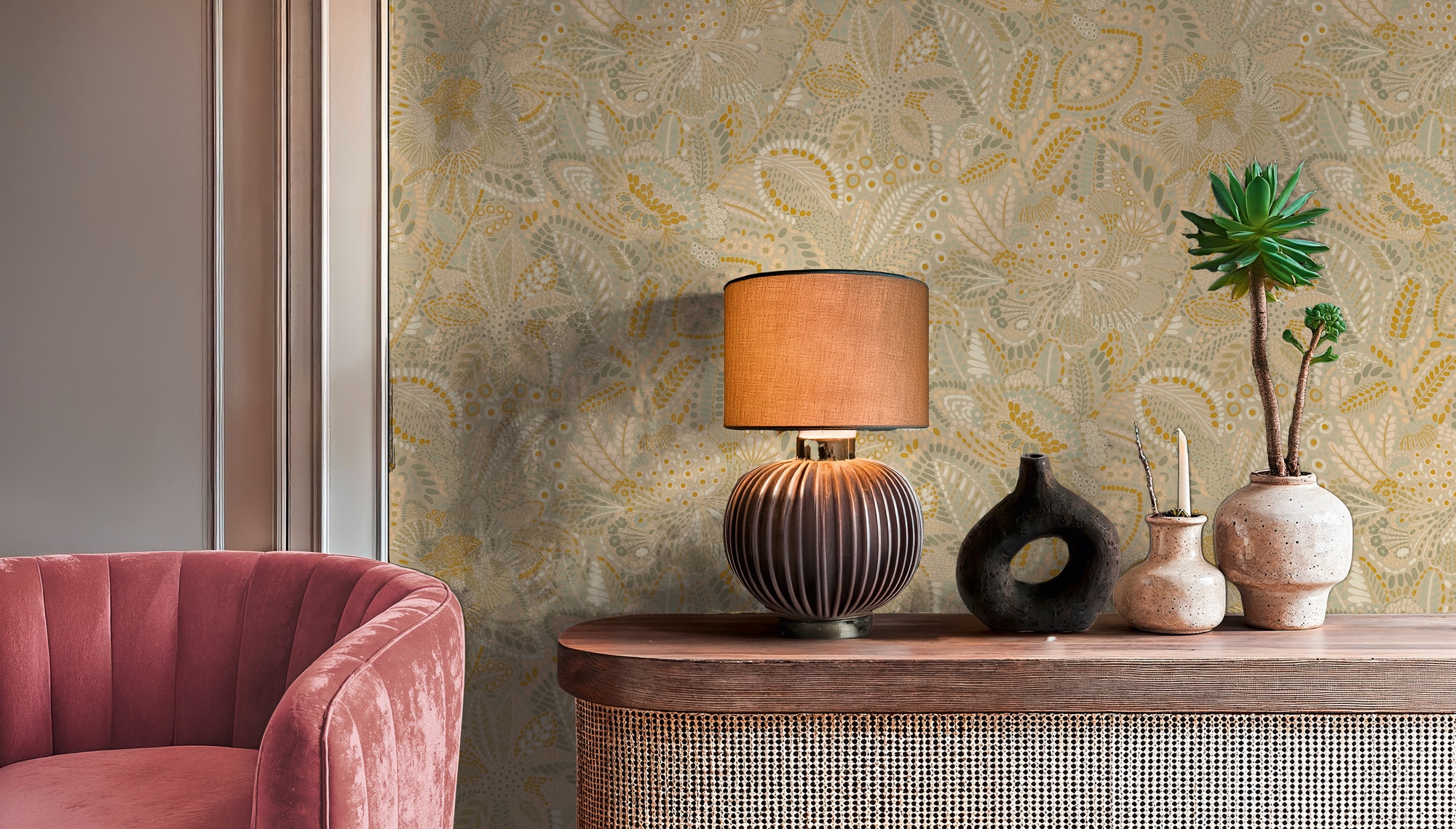 A.S. Création Vliestapete "Cuba II Ethno Floral Jungle" Retro floral tropisch leicht strukturiert Auffälliges Ethno-Design mit kunstvollen floralen Elementen