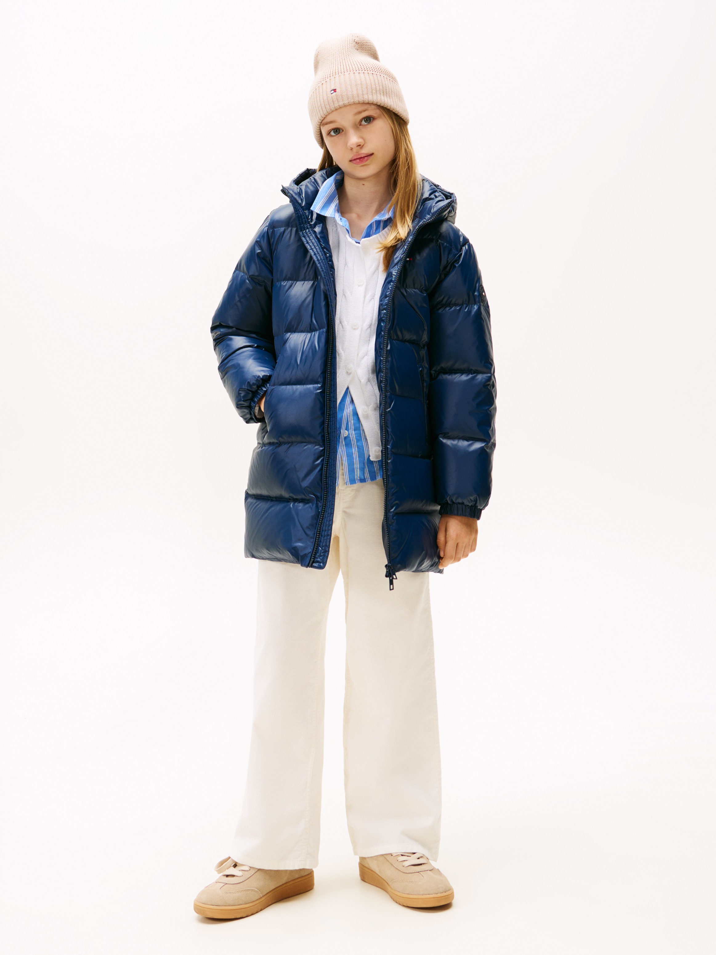 Thumbnail - Tommy Hilfiger Steppjacke "ESSENTIAL LONG DOWN JACKET" mit Kapuze Kinder bis 16 Jahre