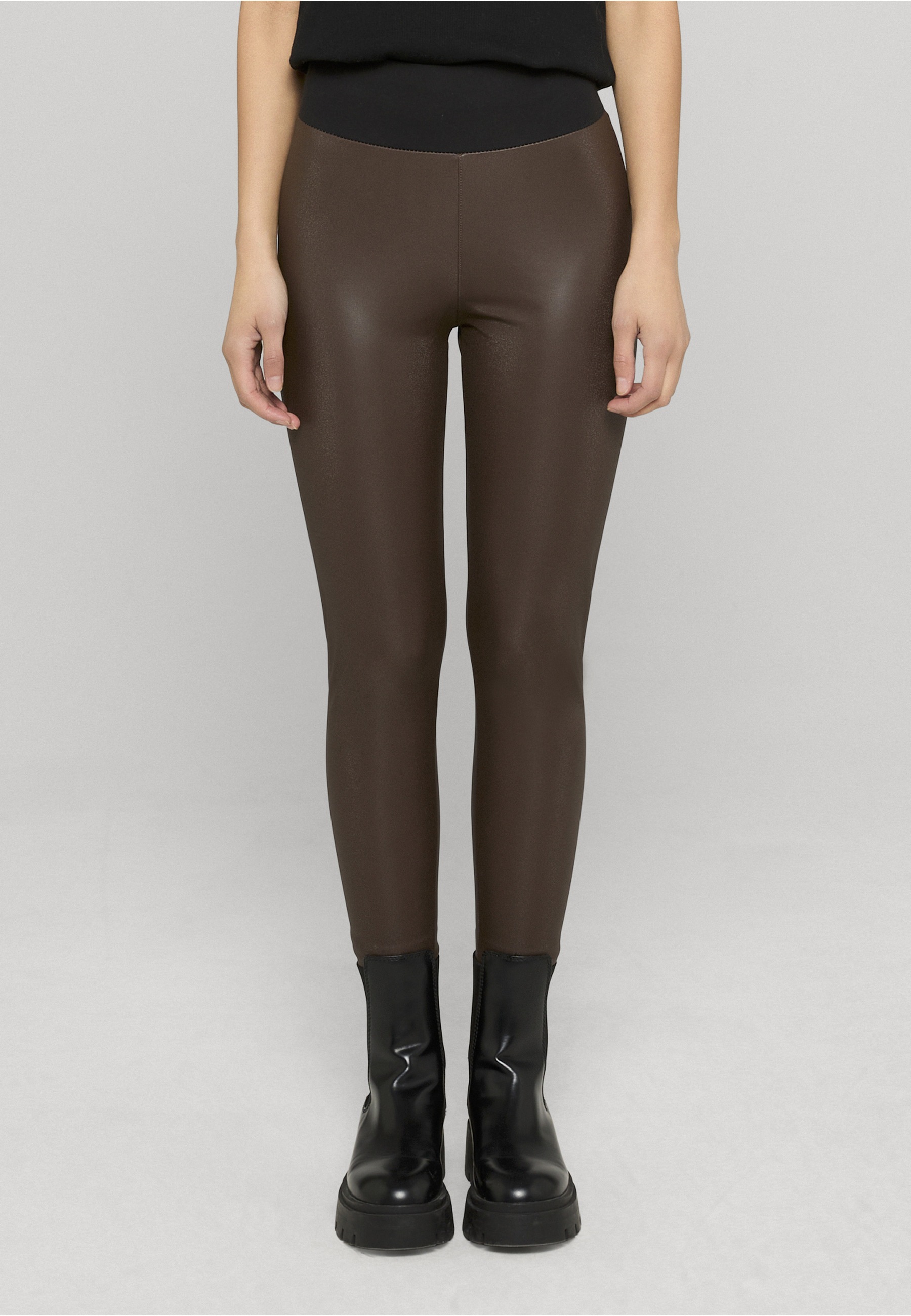 URBAN CLASSICS Leggings »Urban Classics Damen Ladies Faux Leather High Waist Leggings«