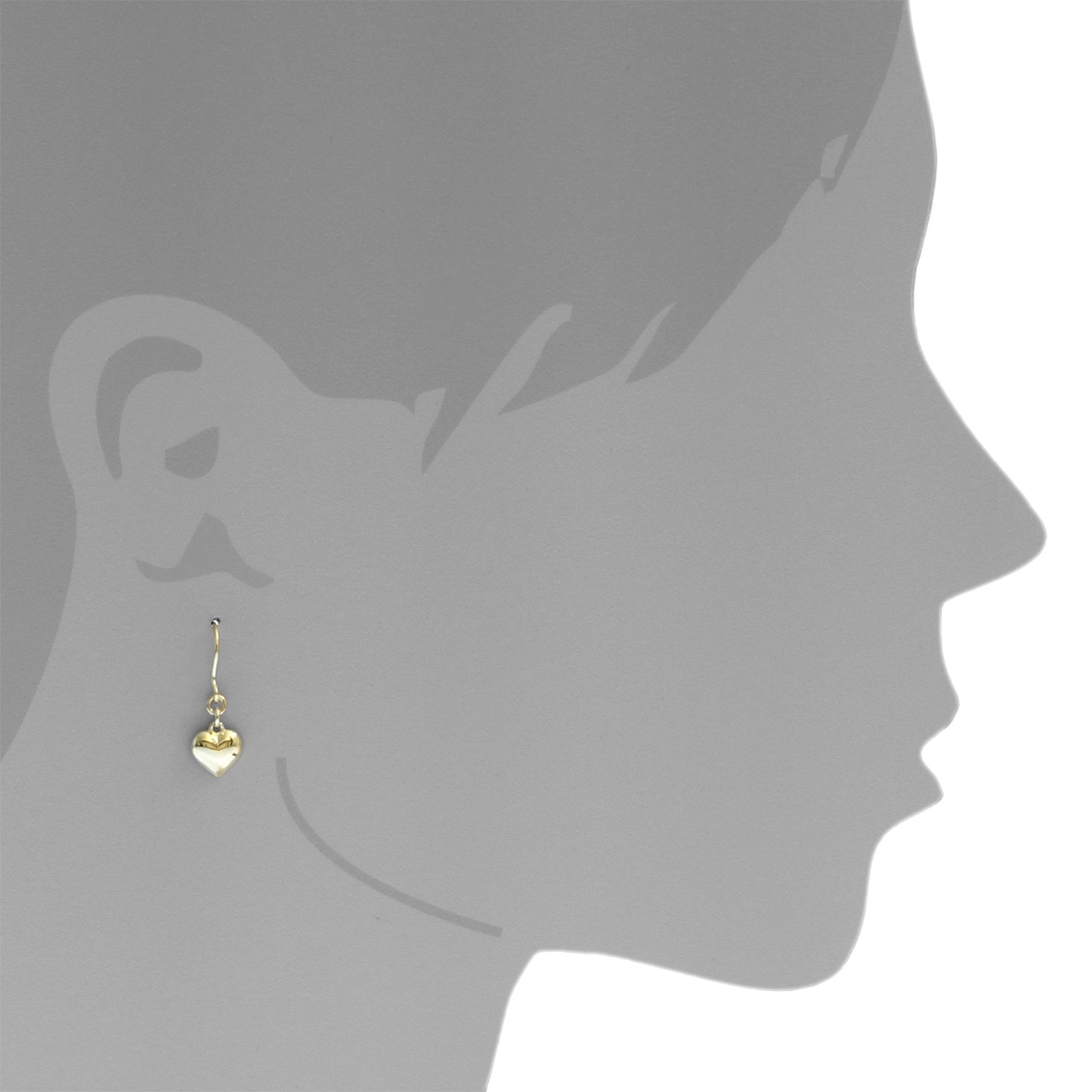 OSTSEE-SCHMUCK Paar Ohrhänger »Ostsee-Schmuck Ohrhänger Herz 9 mm Ohrhänger Herz 9 mm«, (2 tlg.)