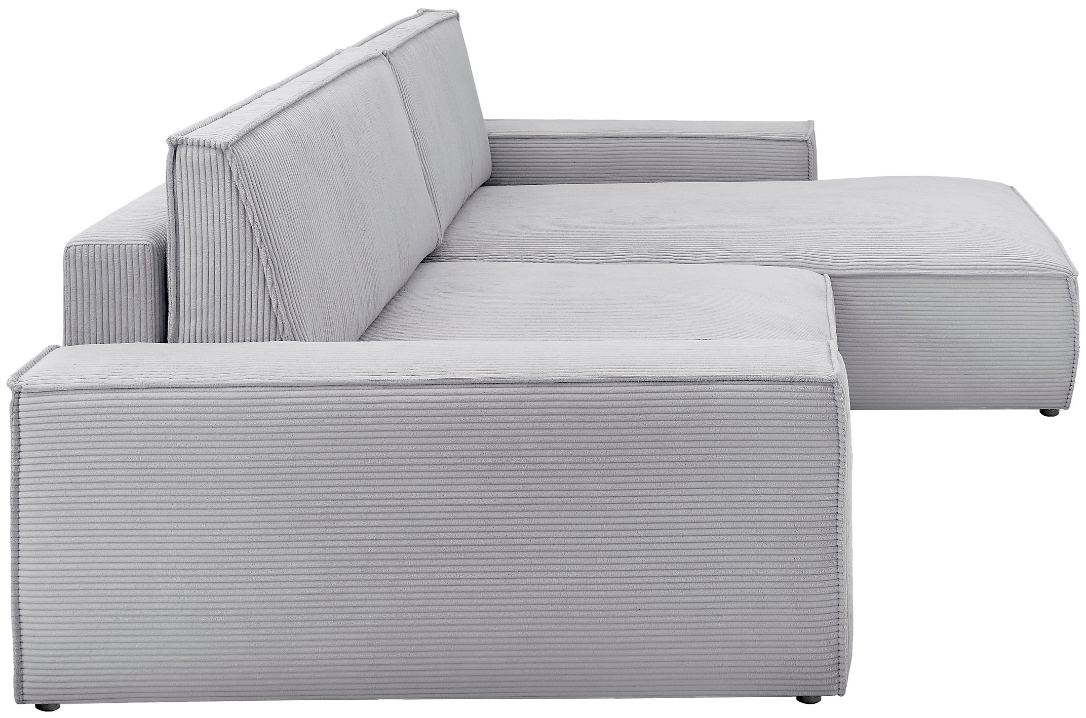 Home affaire Ecksofa »NEU: SHERWOOD XXL 284, Big-Sofa L-Form, tiefe Sitzfläche 95 cm, Cord«, Recamiere rechts/links, als Schlafsofa stellbar, Cord u. Leinenoptik